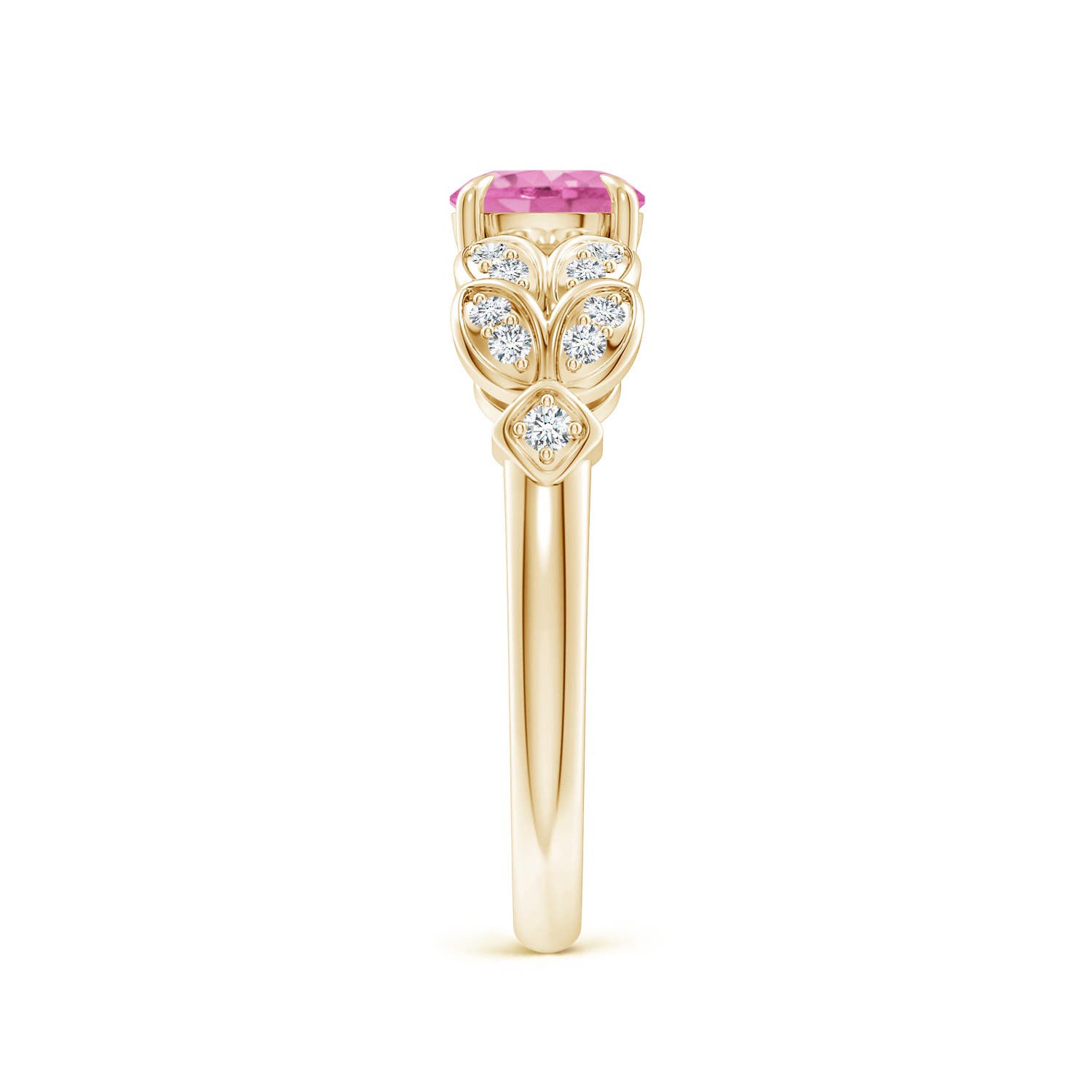 AA - Pink Sapphire / 1.17 CT / 14 KT Yellow Gold