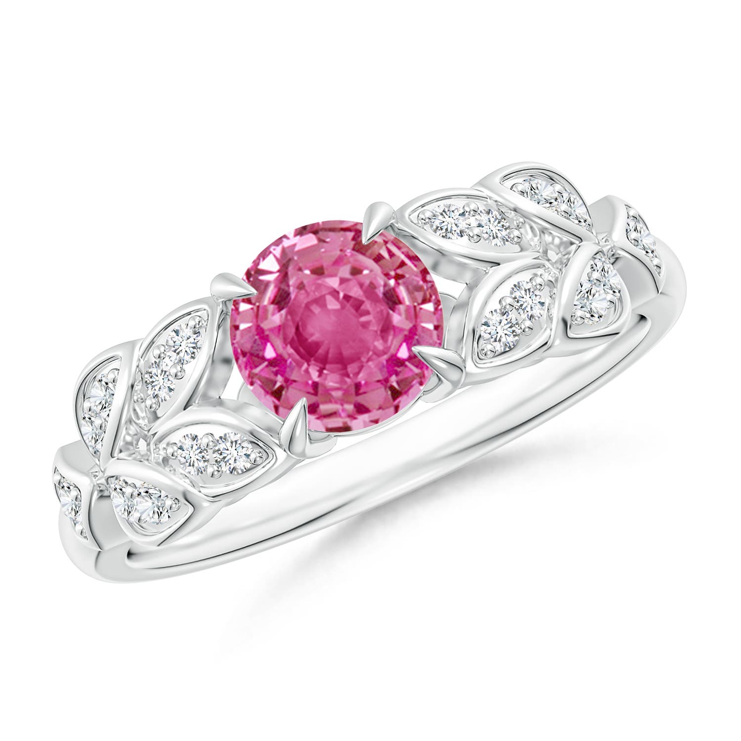 AAA - Pink Sapphire / 1.17 CT / 14 KT White Gold