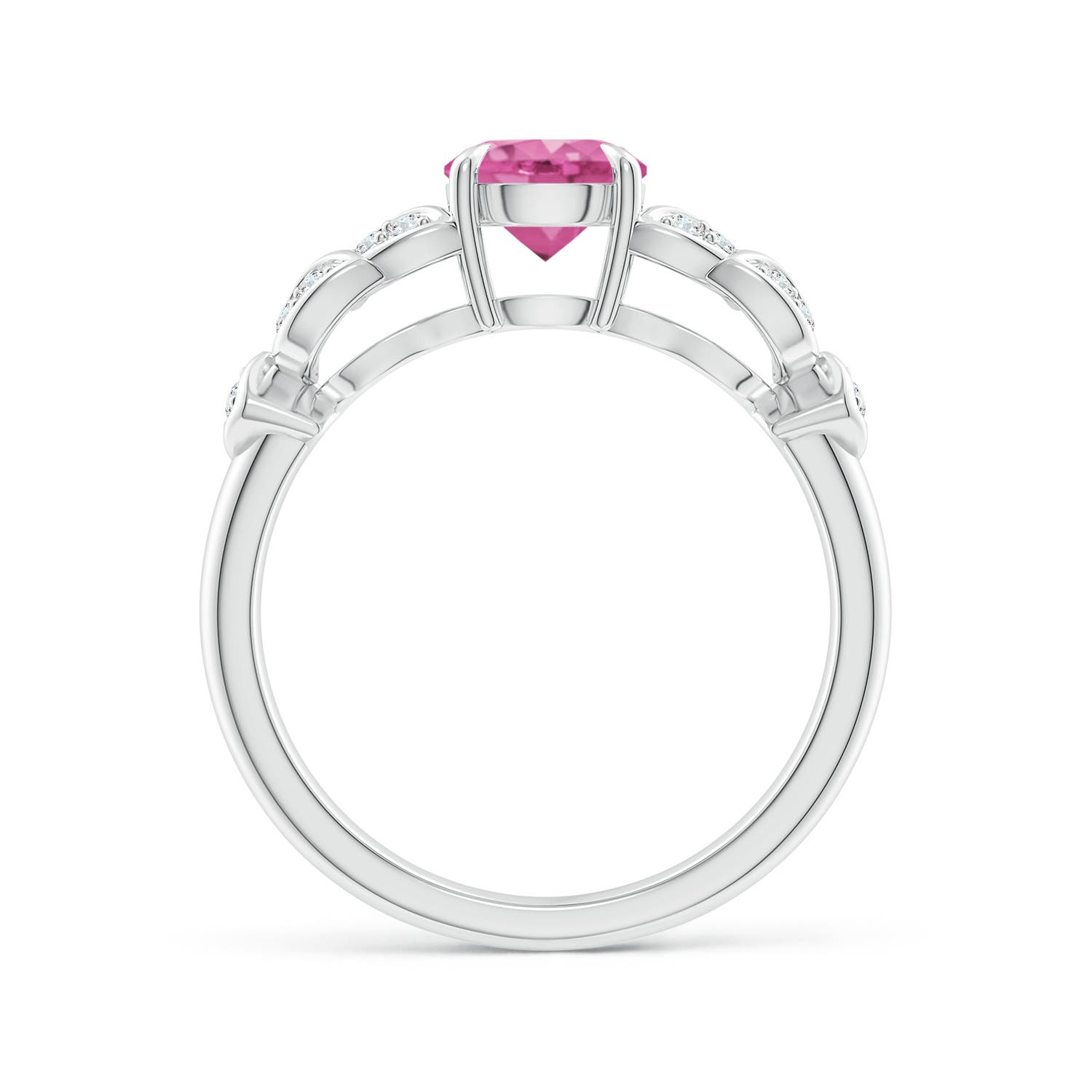 AAA - Pink Sapphire / 1.17 CT / 14 KT White Gold