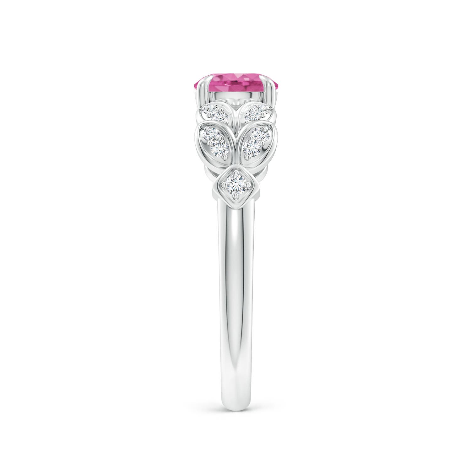 AAA - Pink Sapphire / 1.17 CT / 14 KT White Gold