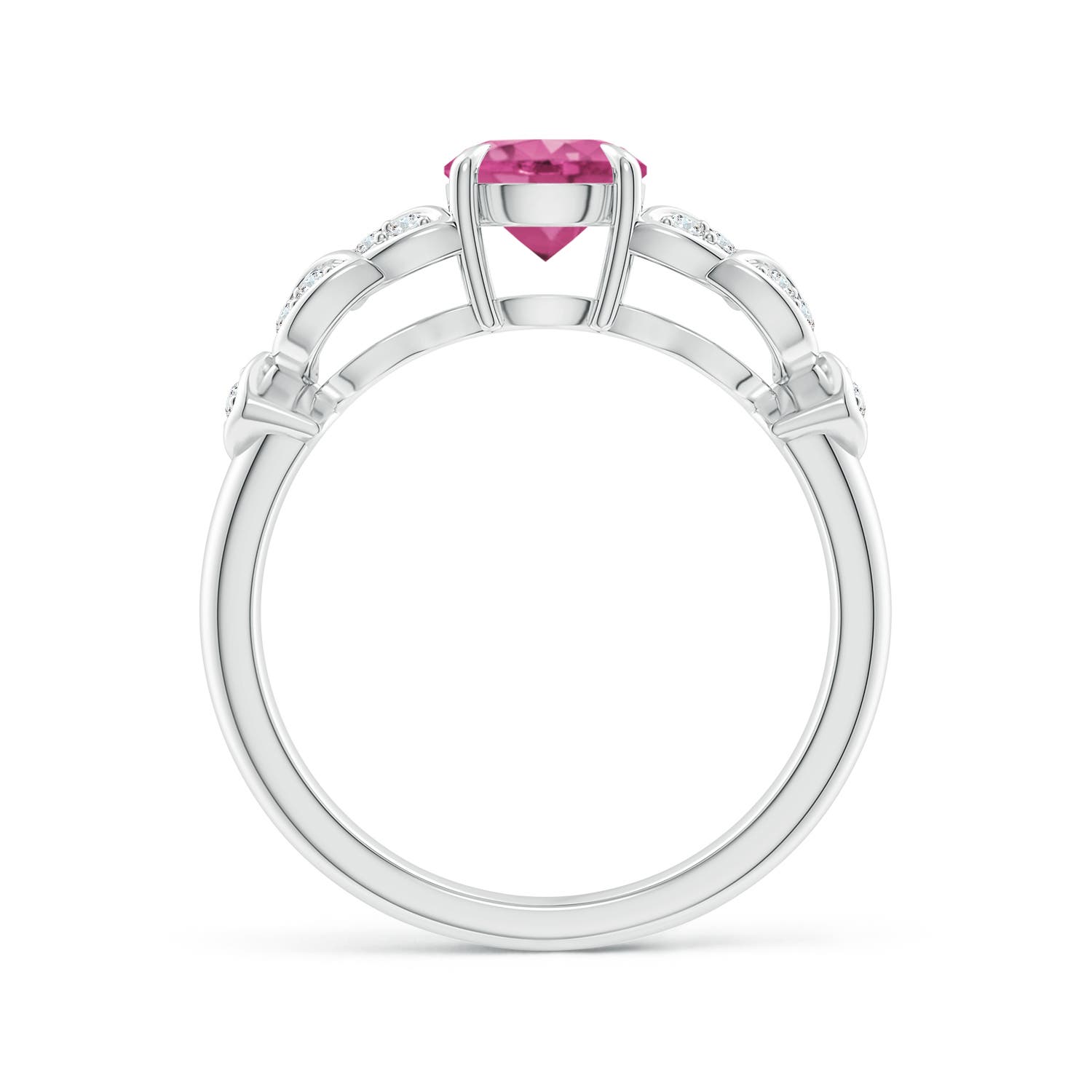 AAAA - Pink Sapphire / 1.17 CT / 14 KT White Gold