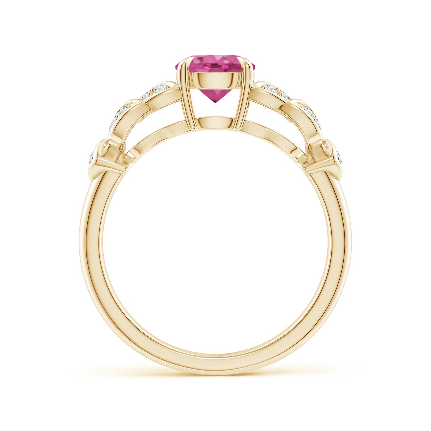 AAAA - Pink Sapphire / 1.17 CT / 14 KT Yellow Gold