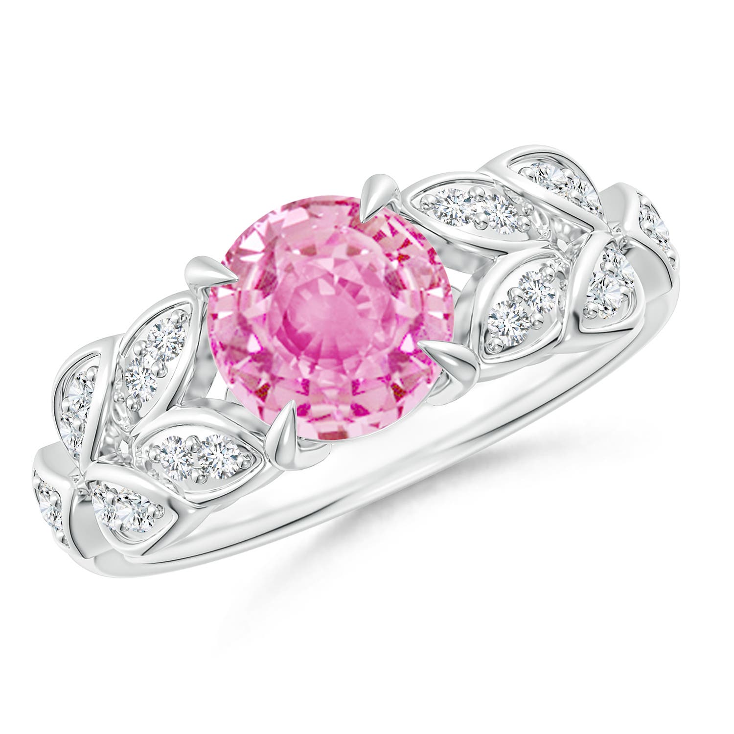 A - Pink Sapphire / 1.82 CT / 14 KT White Gold