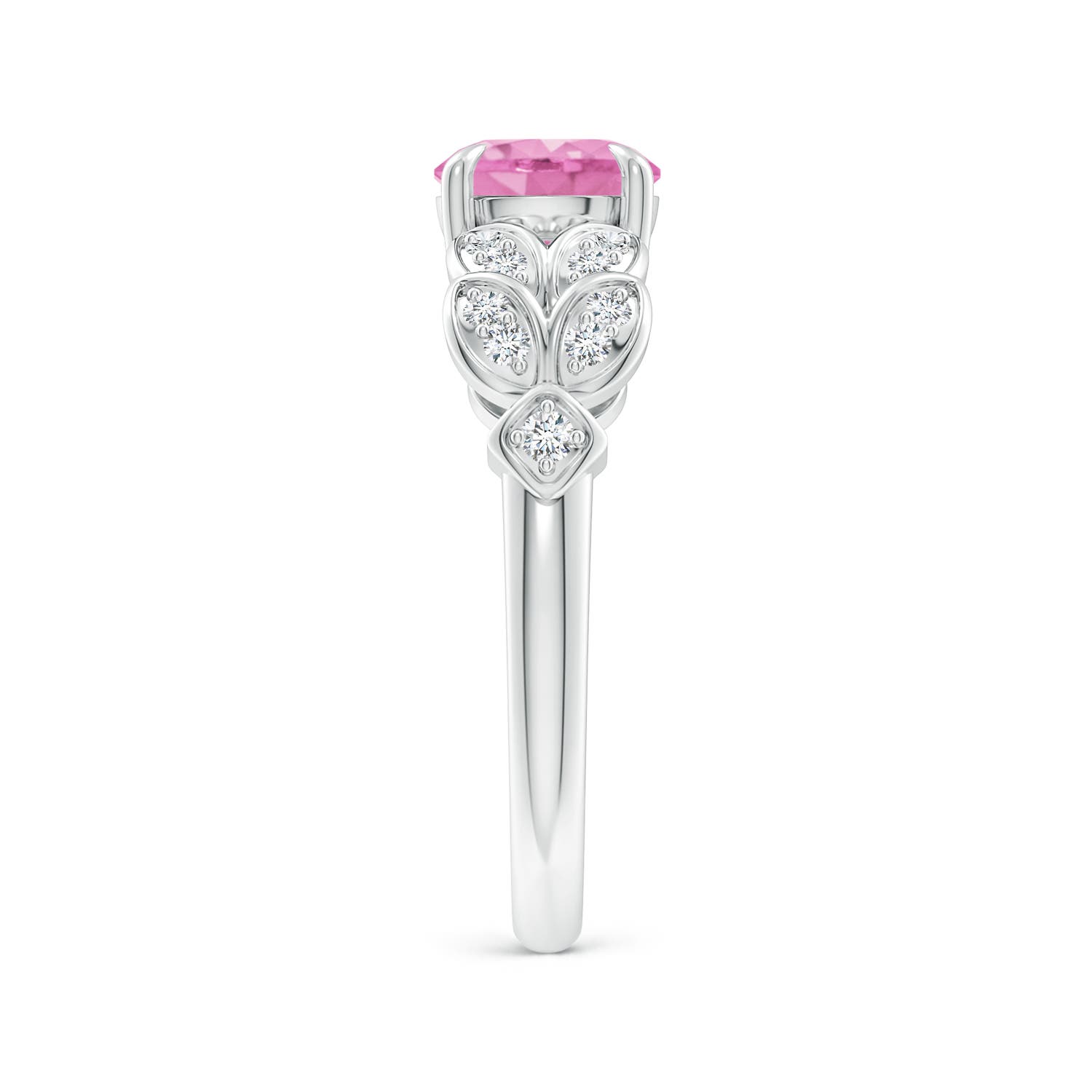 A - Pink Sapphire / 1.82 CT / 14 KT White Gold