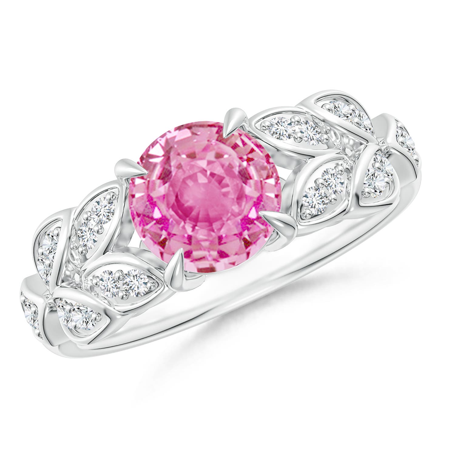 AA - Pink Sapphire / 1.82 CT / 14 KT White Gold