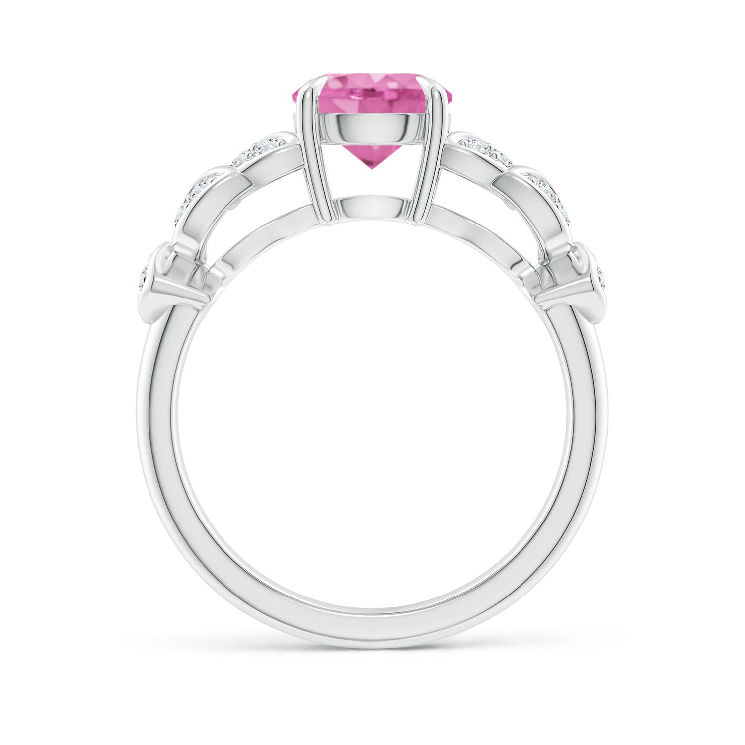 AA - Pink Sapphire / 1.82 CT / 14 KT White Gold