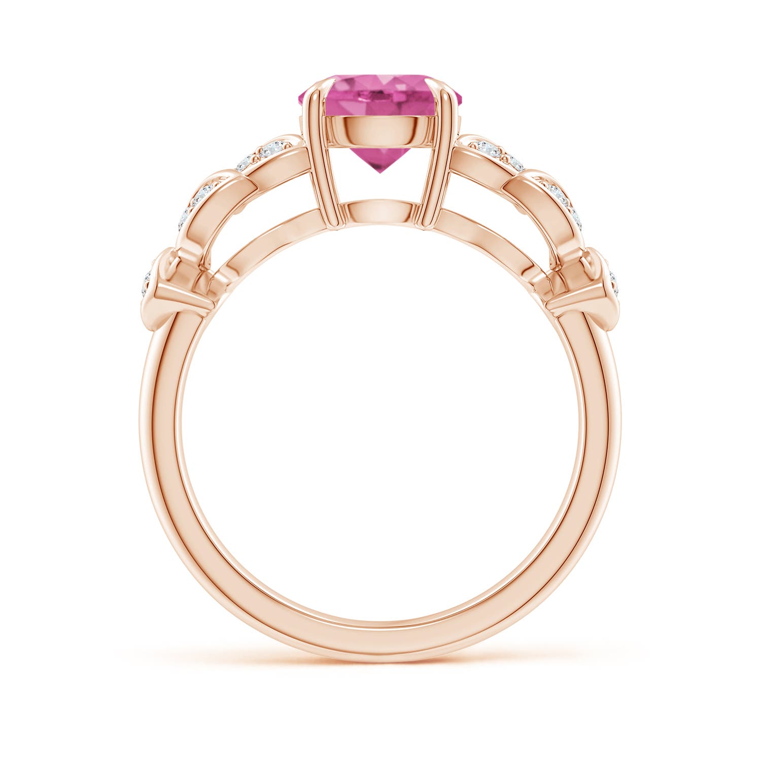 AAA - Pink Sapphire / 1.82 CT / 14 KT Rose Gold