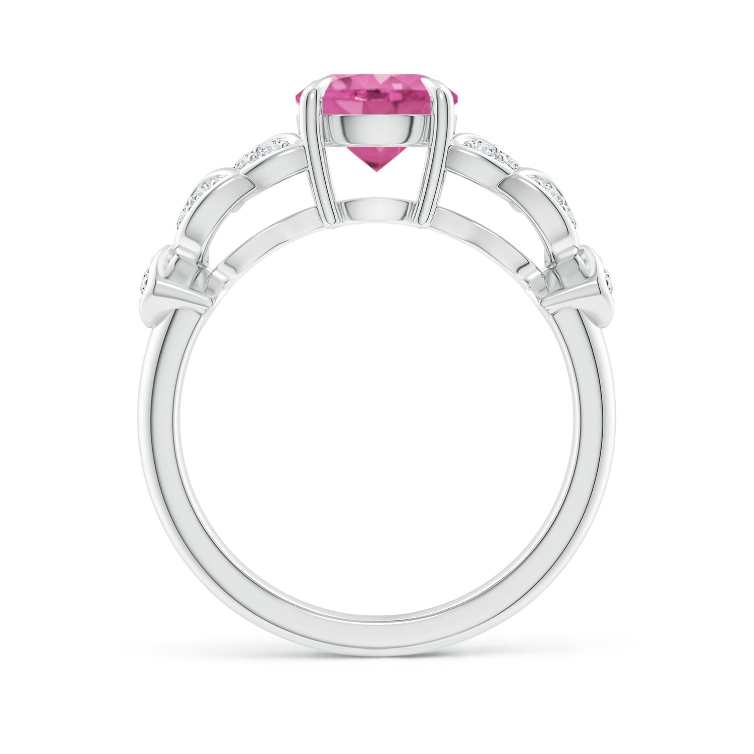 AAA - Pink Sapphire / 1.82 CT / 14 KT White Gold