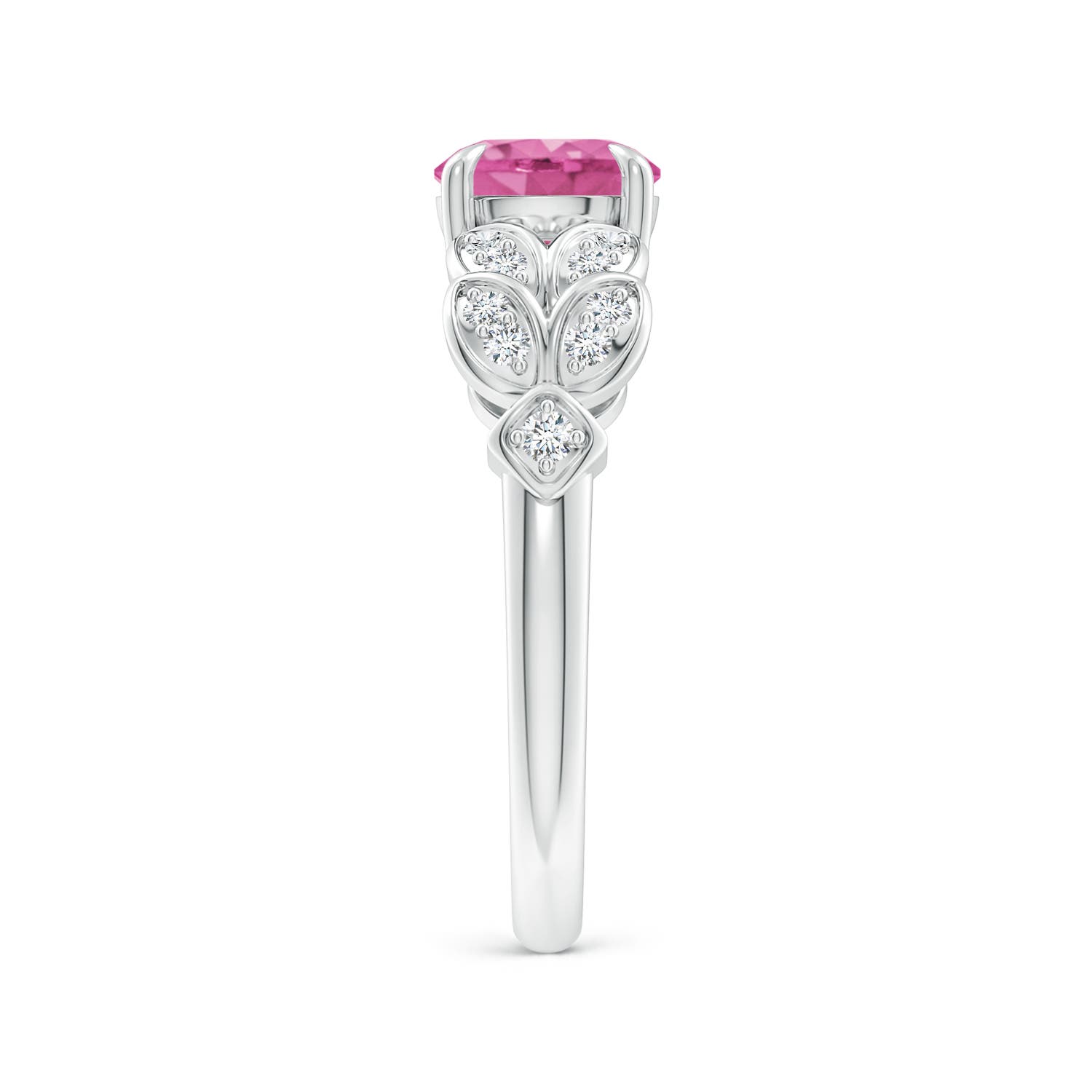 AAA - Pink Sapphire / 1.82 CT / 14 KT White Gold