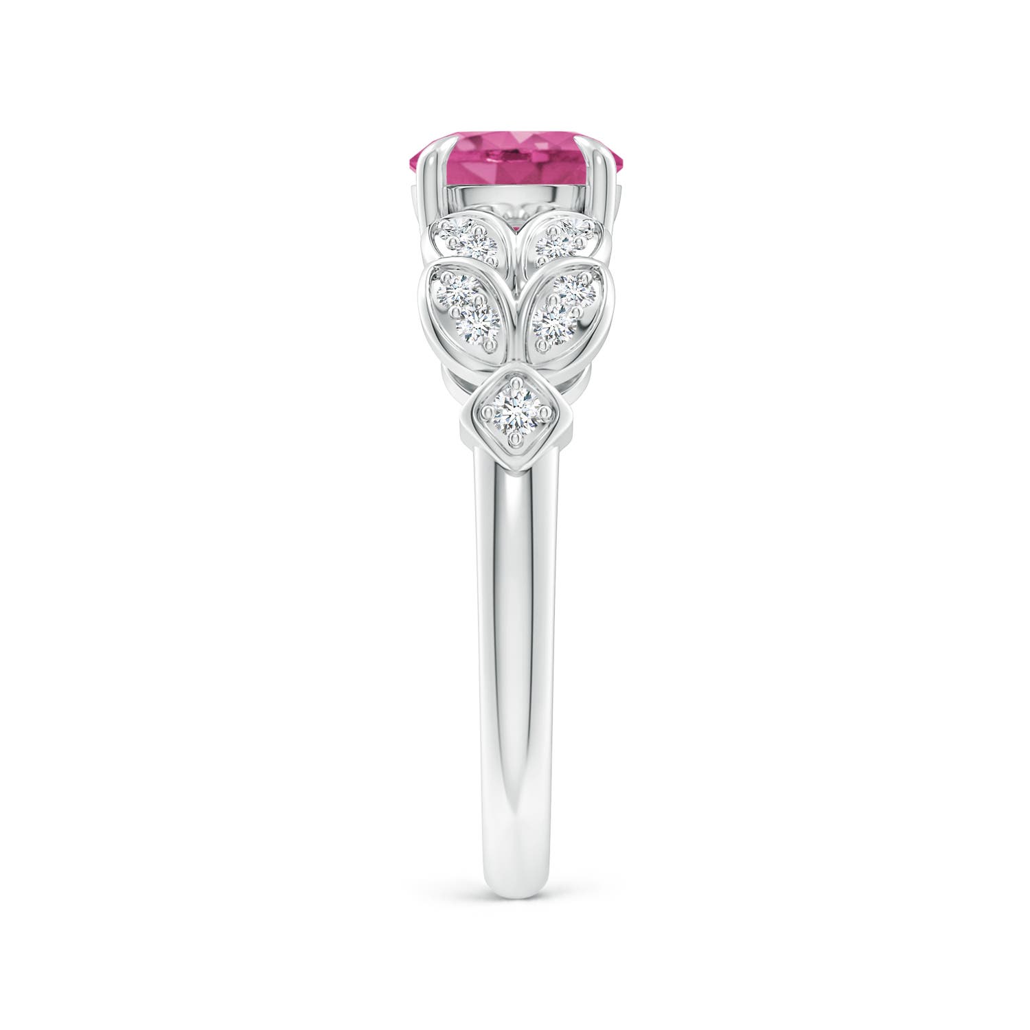 AAAA - Pink Sapphire / 1.82 CT / 14 KT White Gold