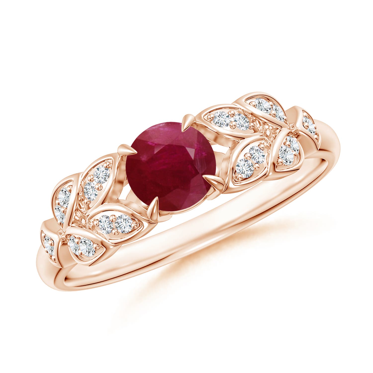 A - Ruby / 0.71 CT / 14 KT Rose Gold