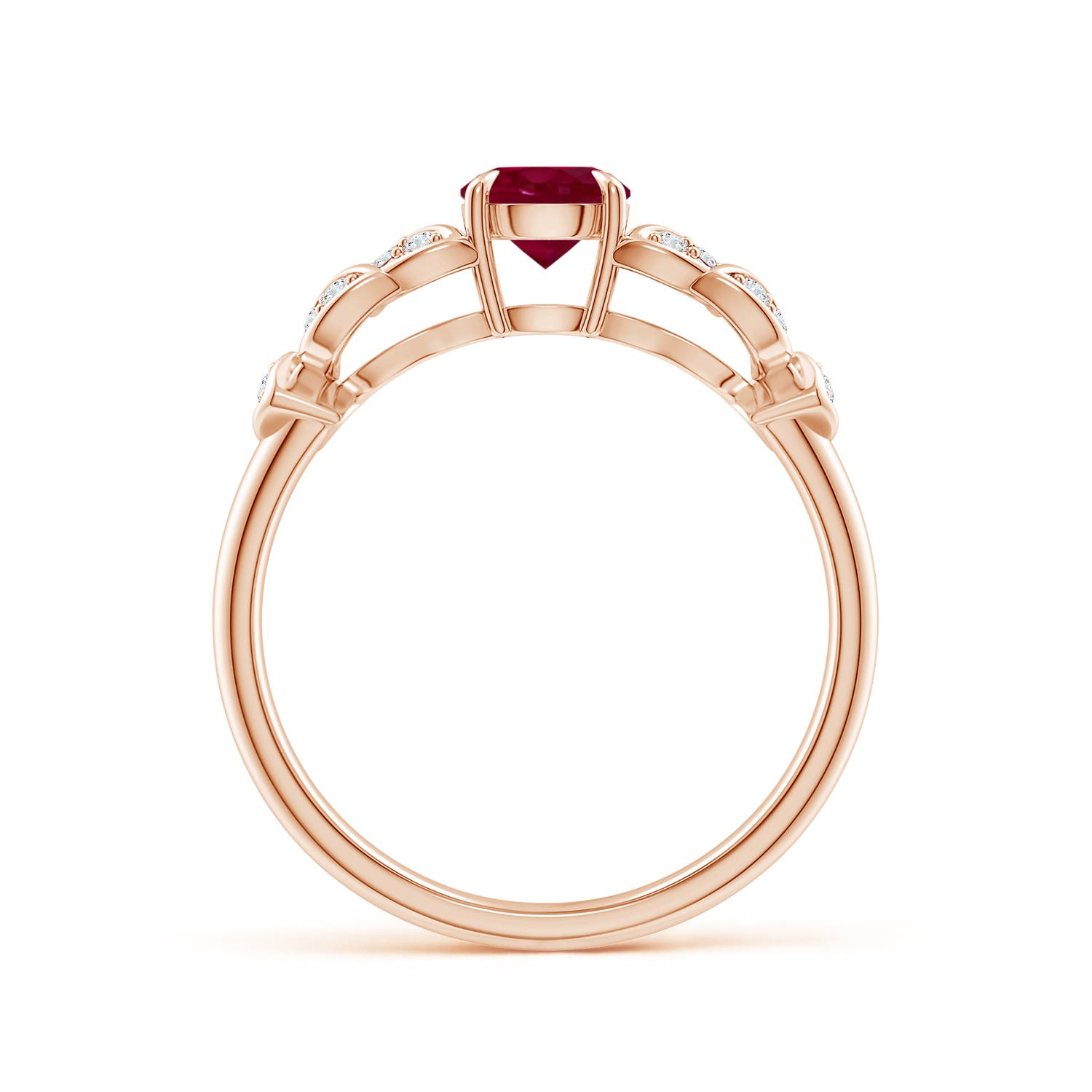 A - Ruby / 0.71 CT / 14 KT Rose Gold