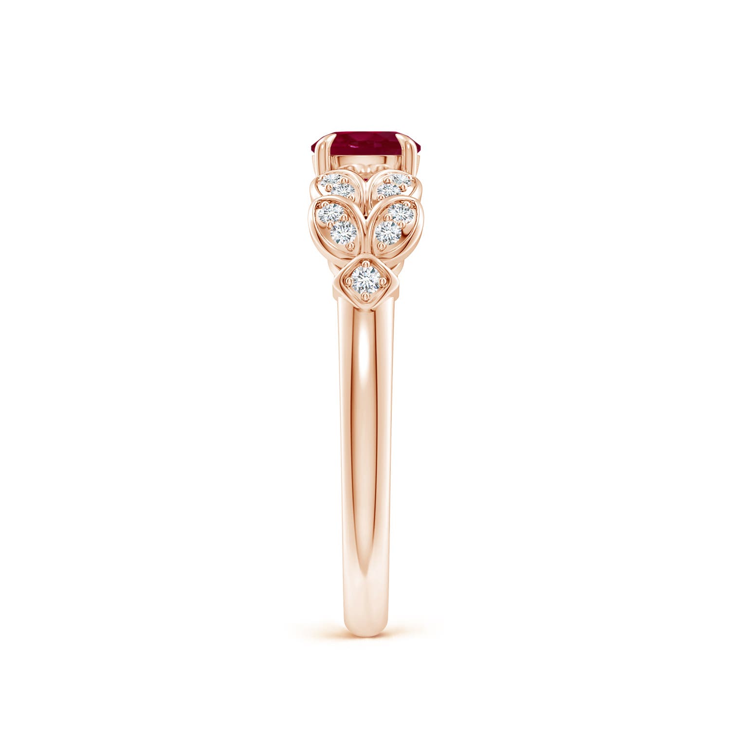 A - Ruby / 0.71 CT / 14 KT Rose Gold