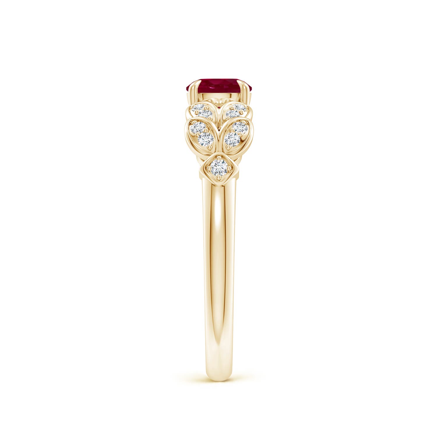 A - Ruby / 0.71 CT / 14 KT Yellow Gold