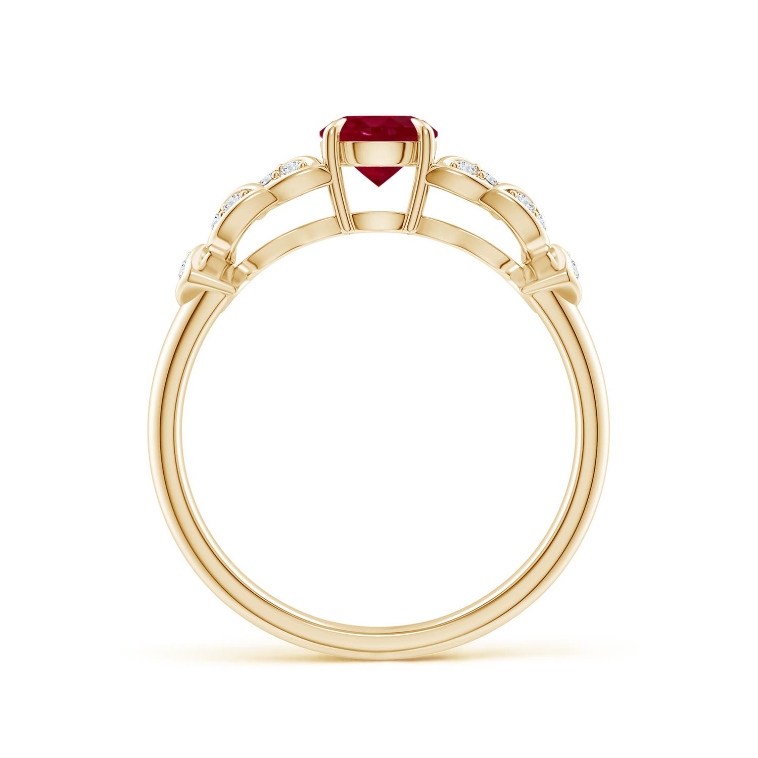 AA - Ruby / 0.71 CT / 14 KT Yellow Gold