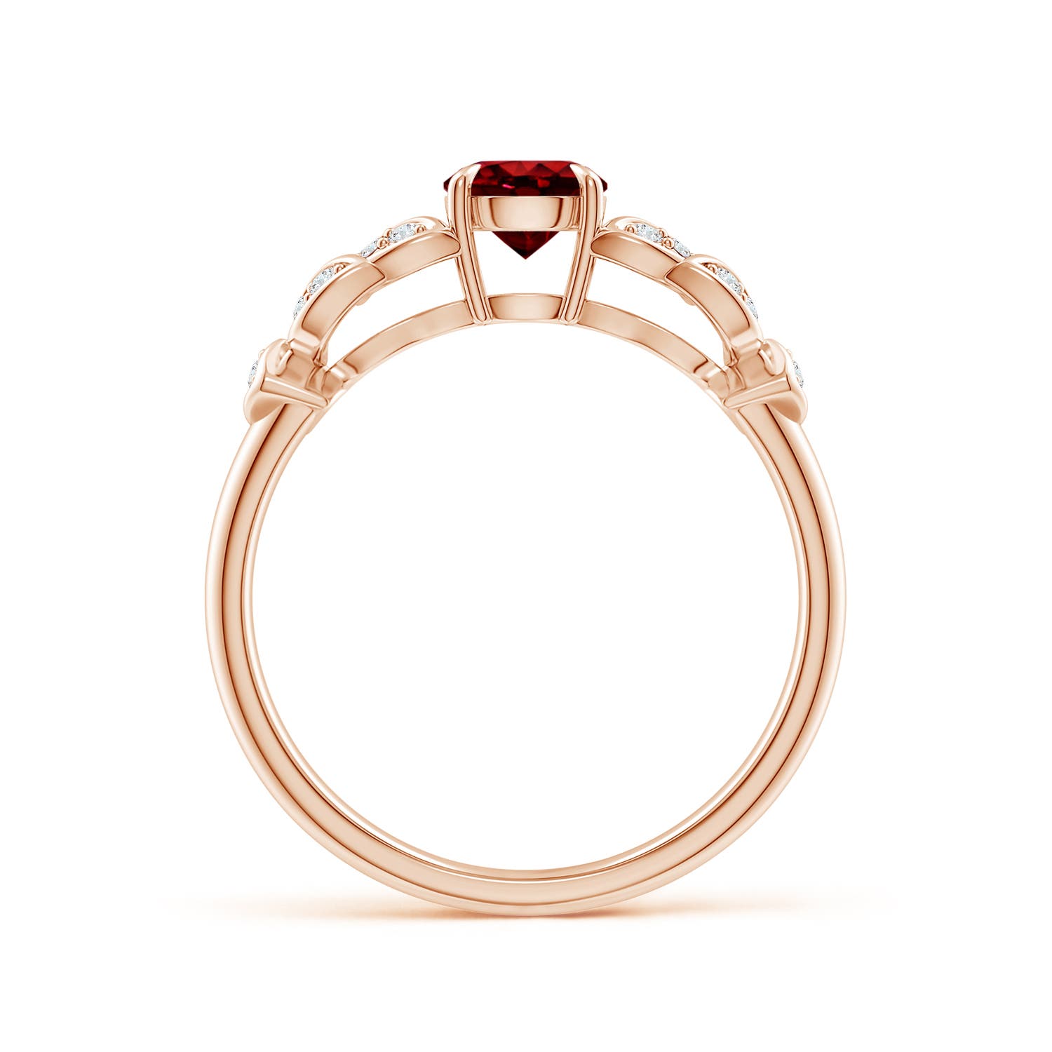 AAAA - Ruby / 0.71 CT / 14 KT Rose Gold