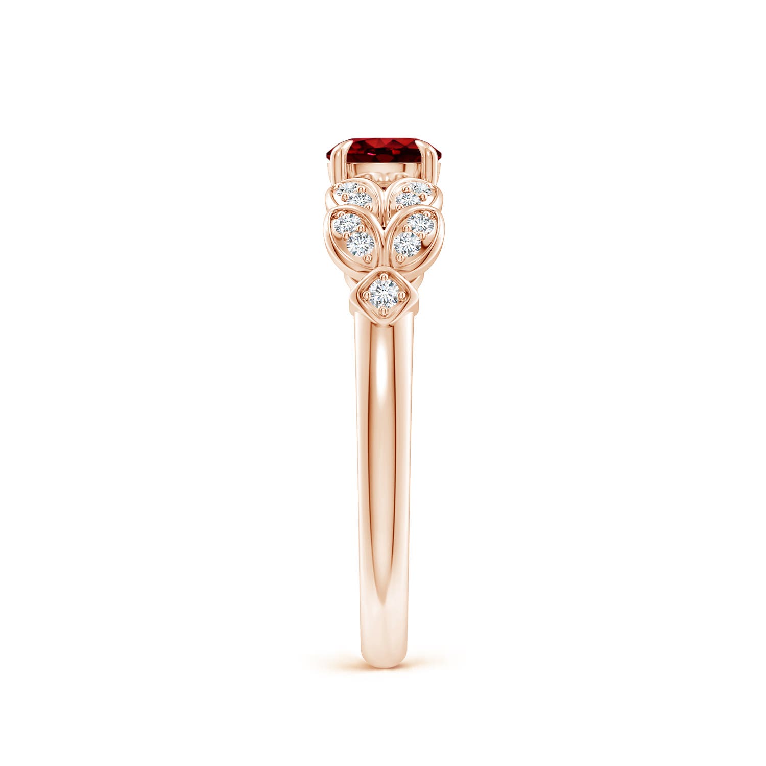 AAAA - Ruby / 0.71 CT / 14 KT Rose Gold