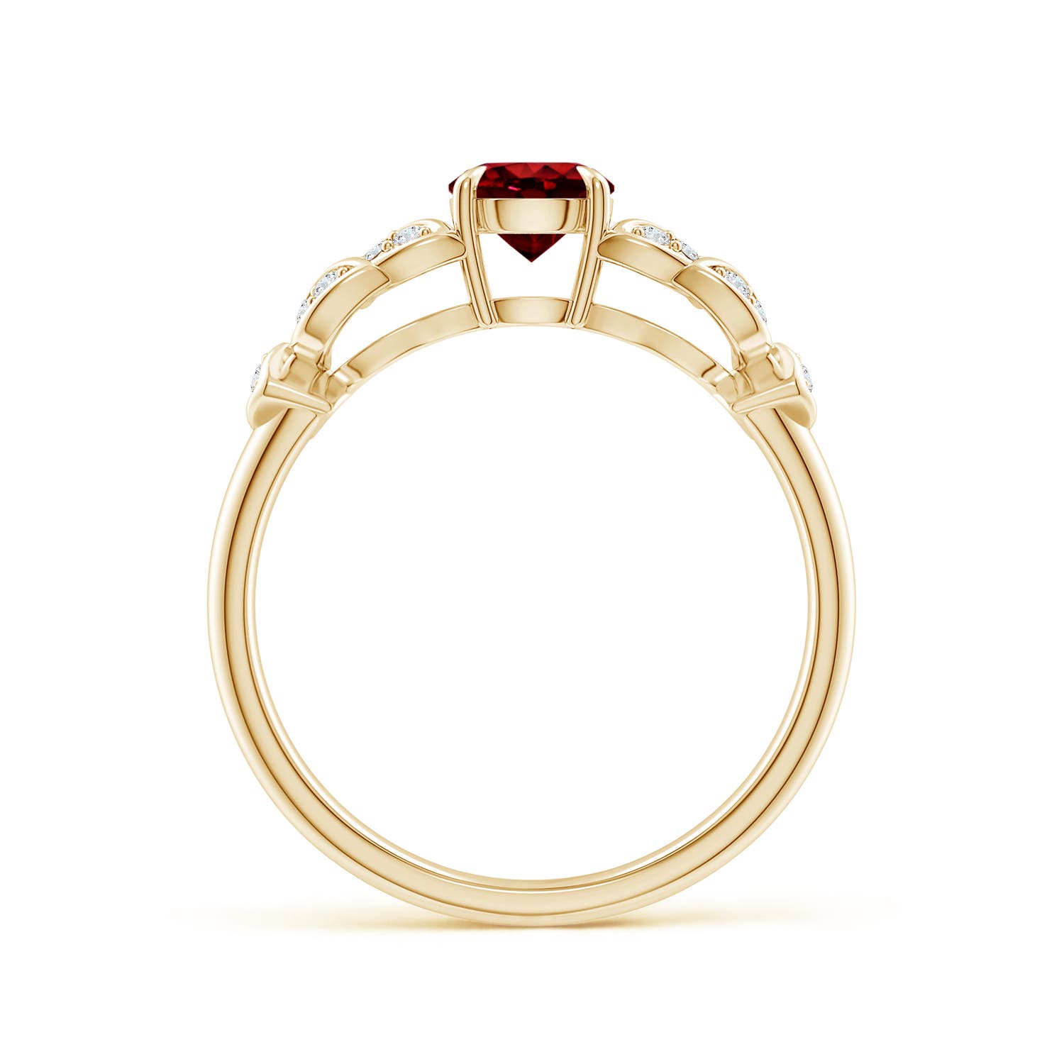 AAAA - Ruby / 0.71 CT / 14 KT Yellow Gold