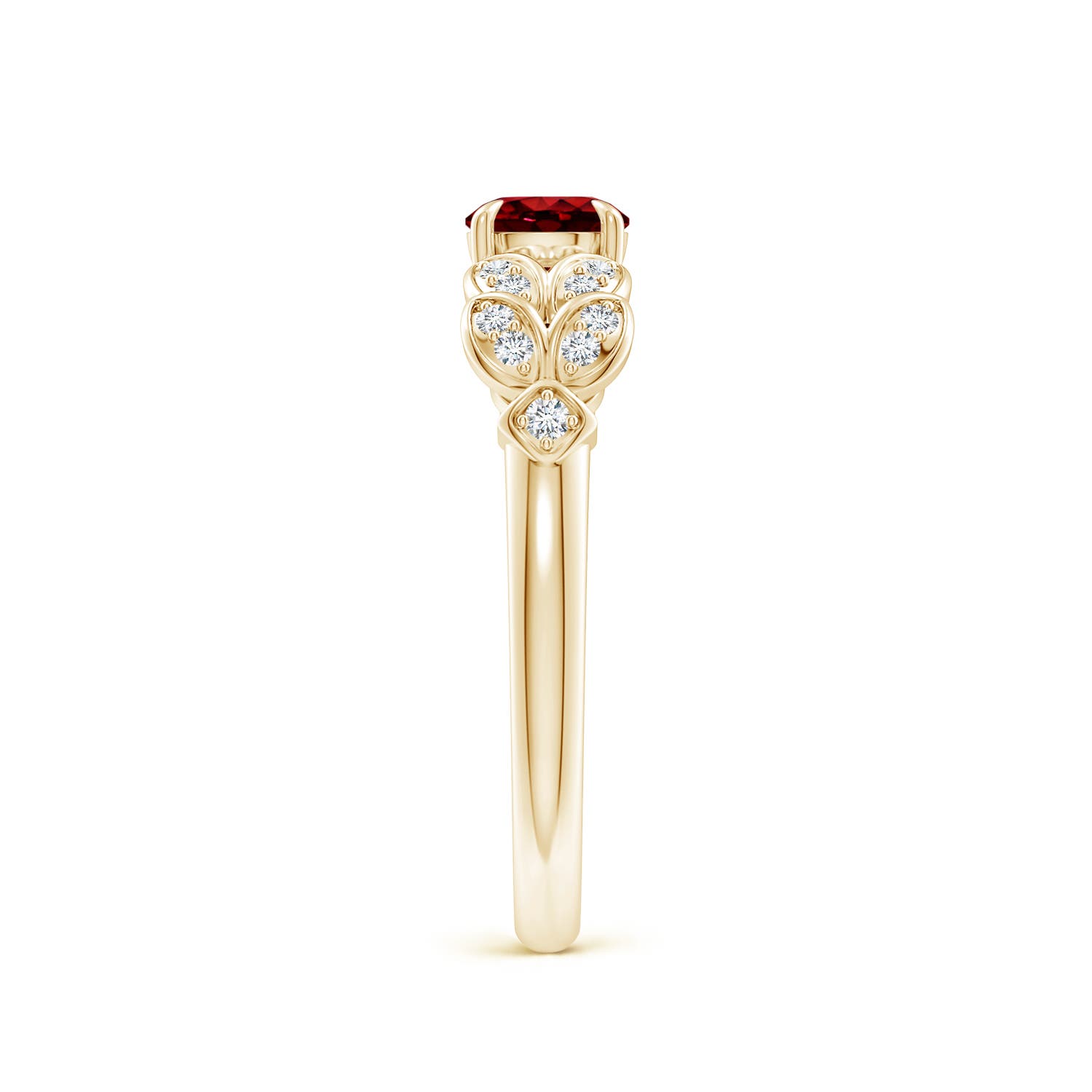 AAAA - Ruby / 0.71 CT / 14 KT Yellow Gold