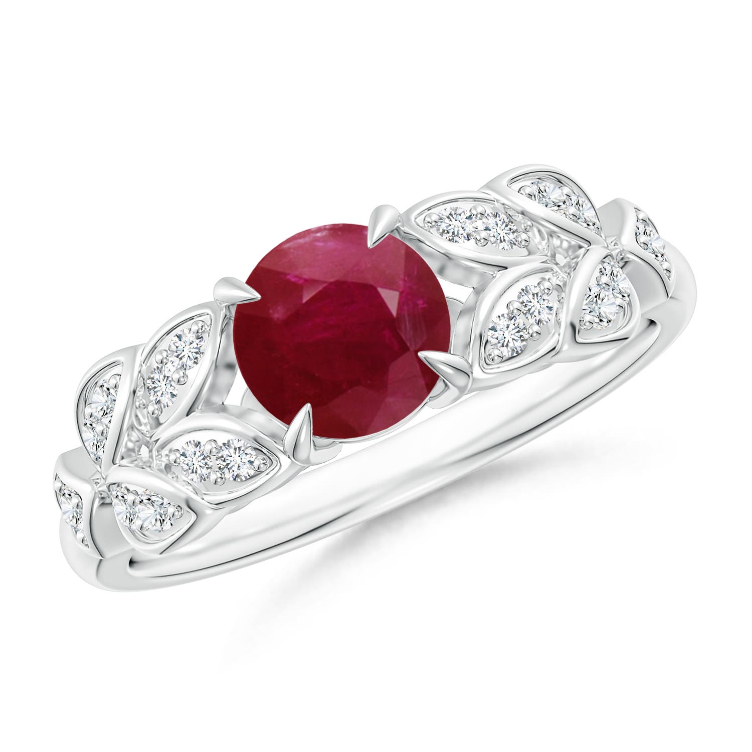 A - Ruby / 1.17 CT / 14 KT White Gold