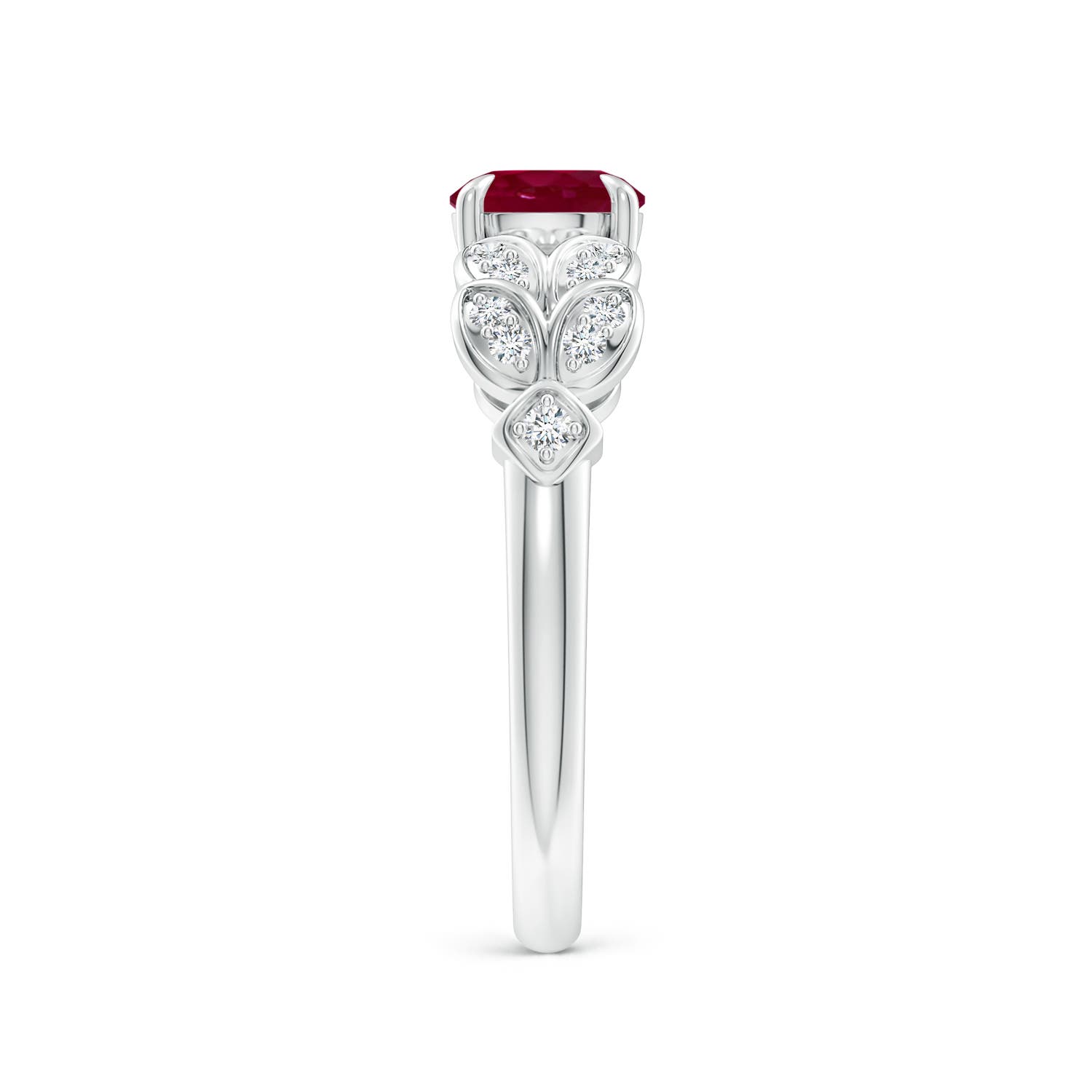 A - Ruby / 1.17 CT / 14 KT White Gold