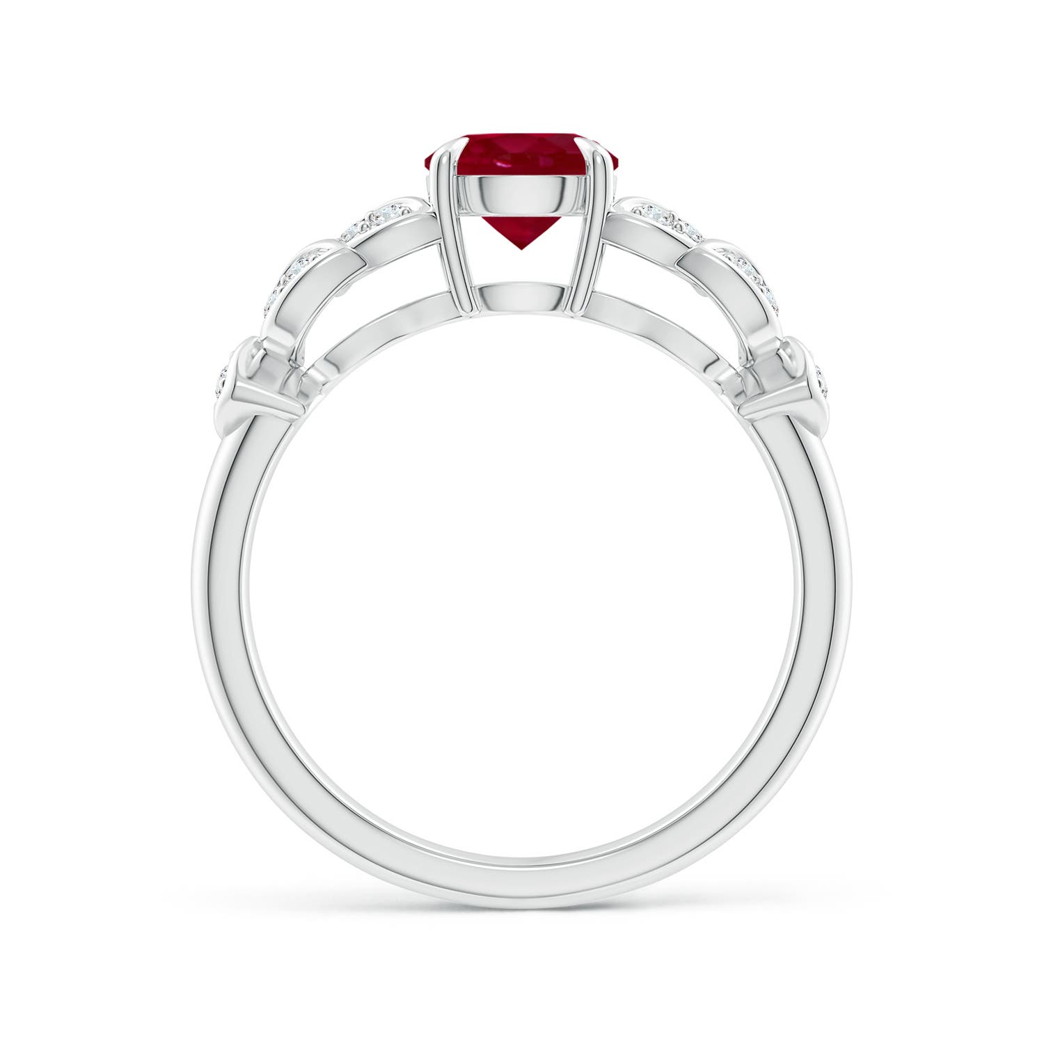 AA - Ruby / 1.17 CT / 14 KT White Gold