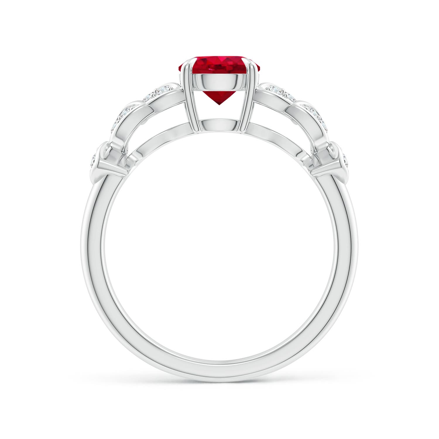 AAA - Ruby / 1.17 CT / 14 KT White Gold