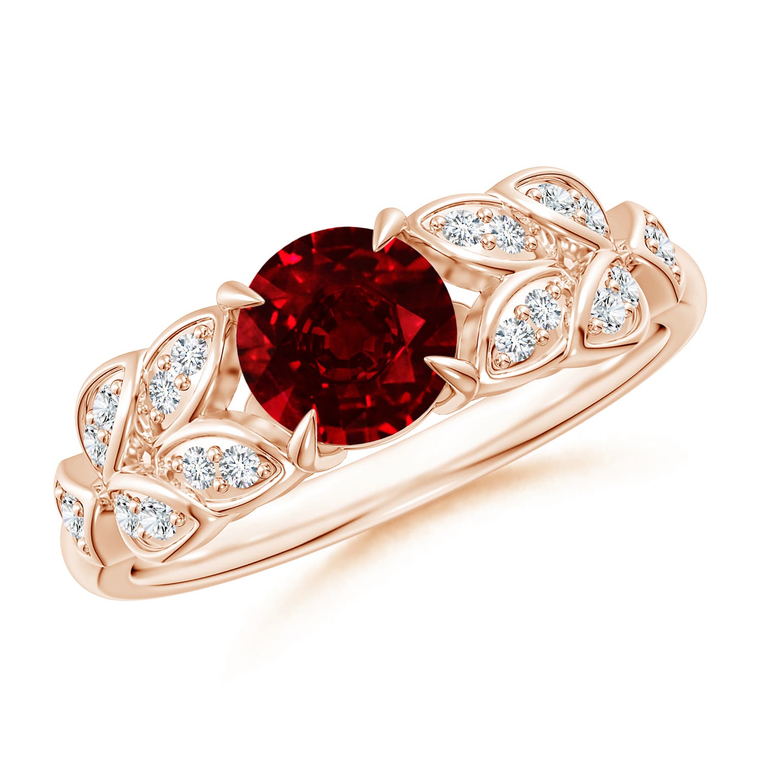 AAAA - Ruby / 1.17 CT / 14 KT Rose Gold