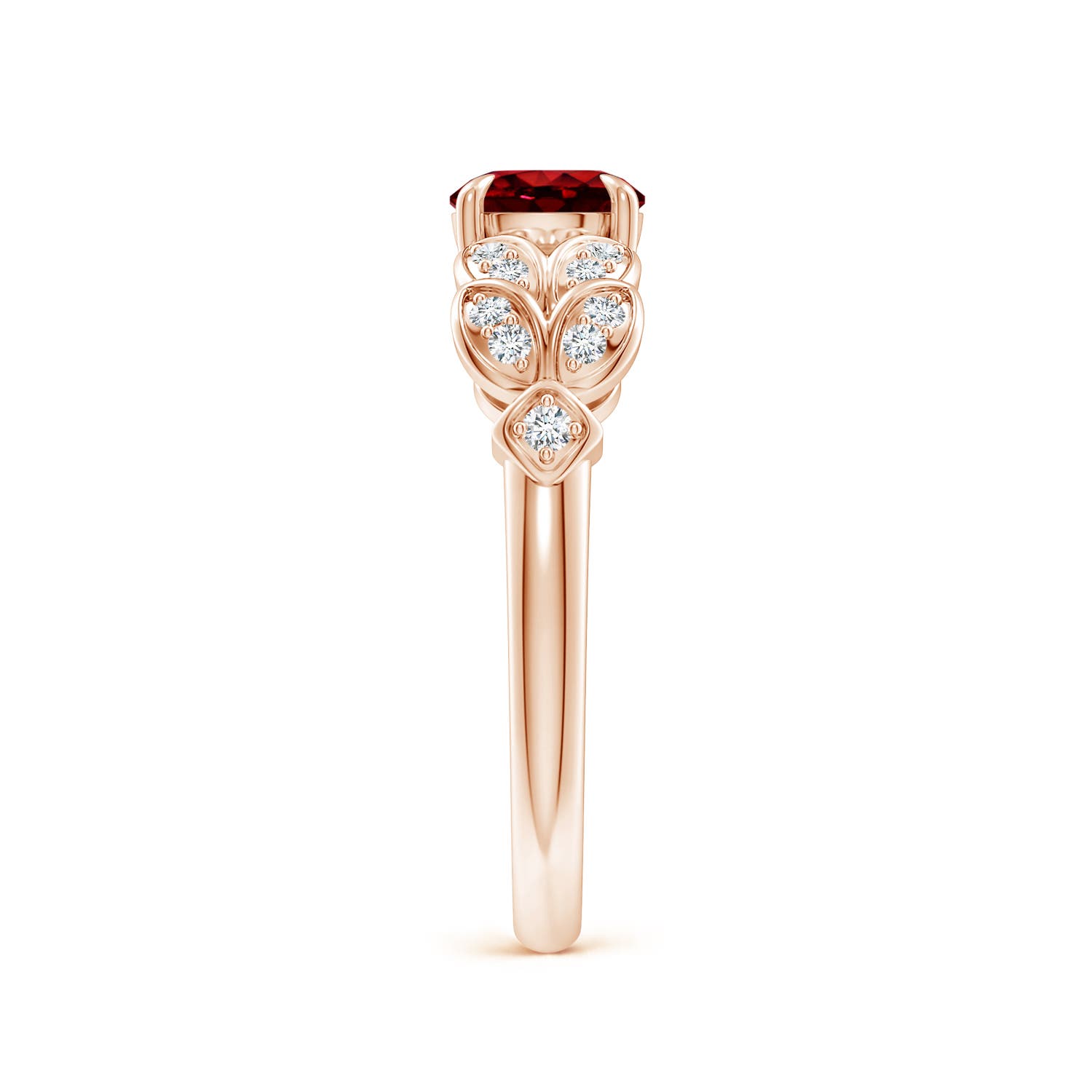 AAAA - Ruby / 1.17 CT / 14 KT Rose Gold