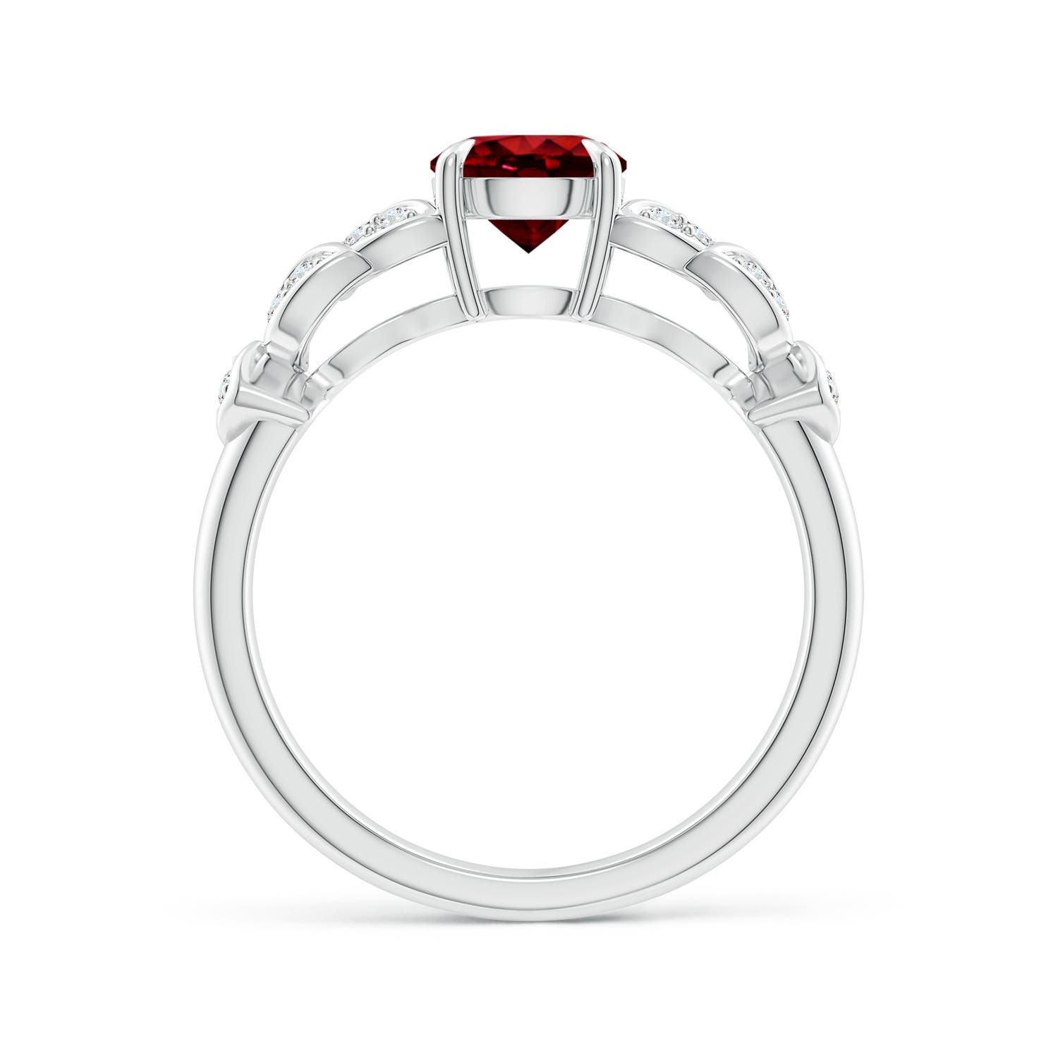 AAAA - Ruby / 1.17 CT / 14 KT White Gold