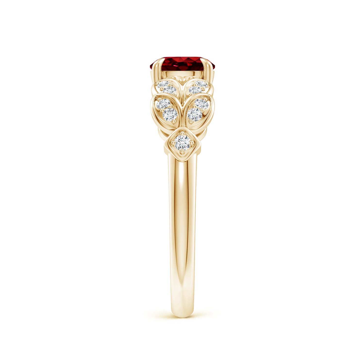 AAAA - Ruby / 1.17 CT / 14 KT Yellow Gold