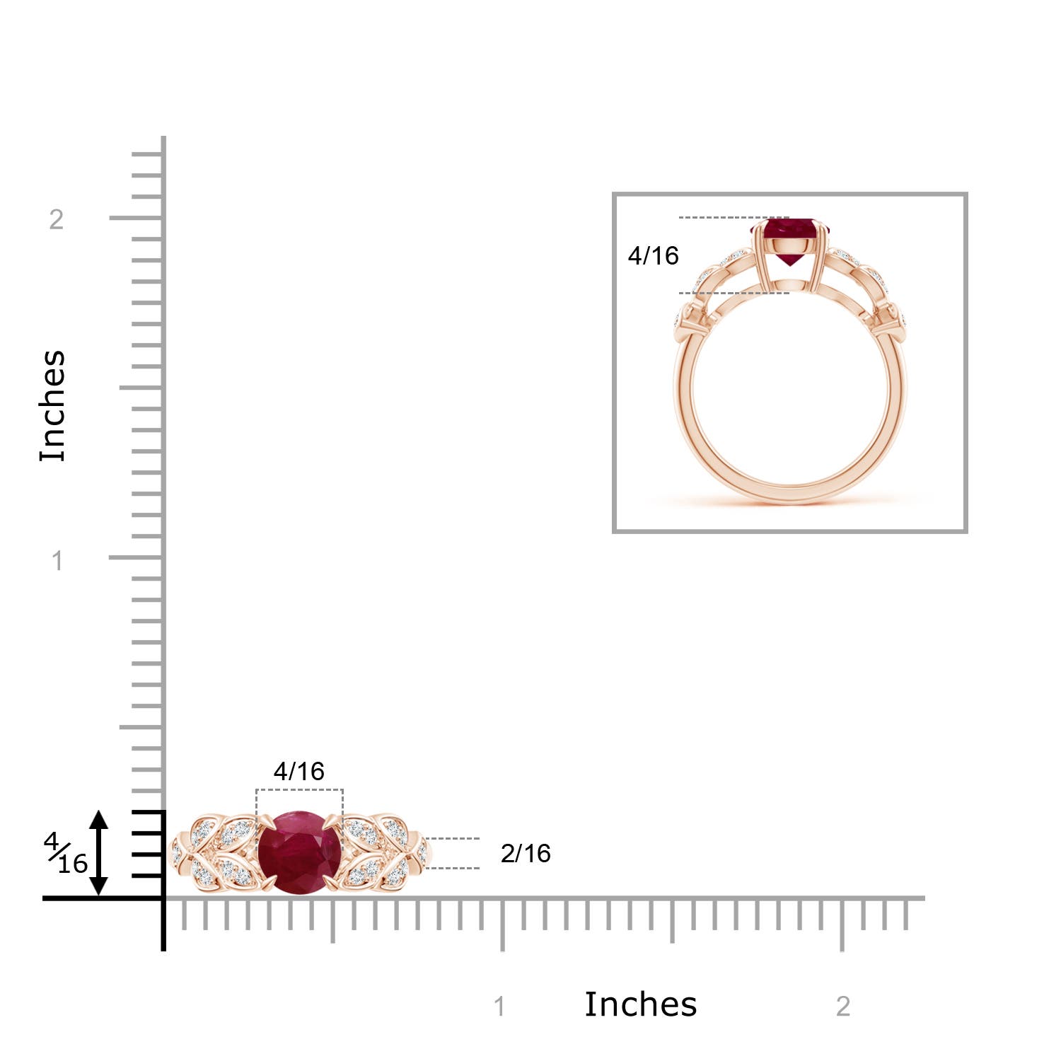 A - Ruby / 1.62 CT / 14 KT Rose Gold