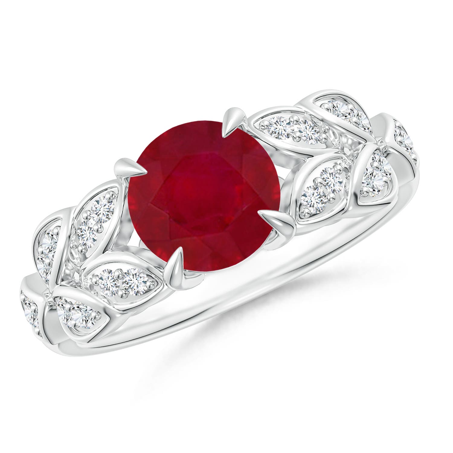 AA - Ruby / 1.62 CT / 14 KT White Gold