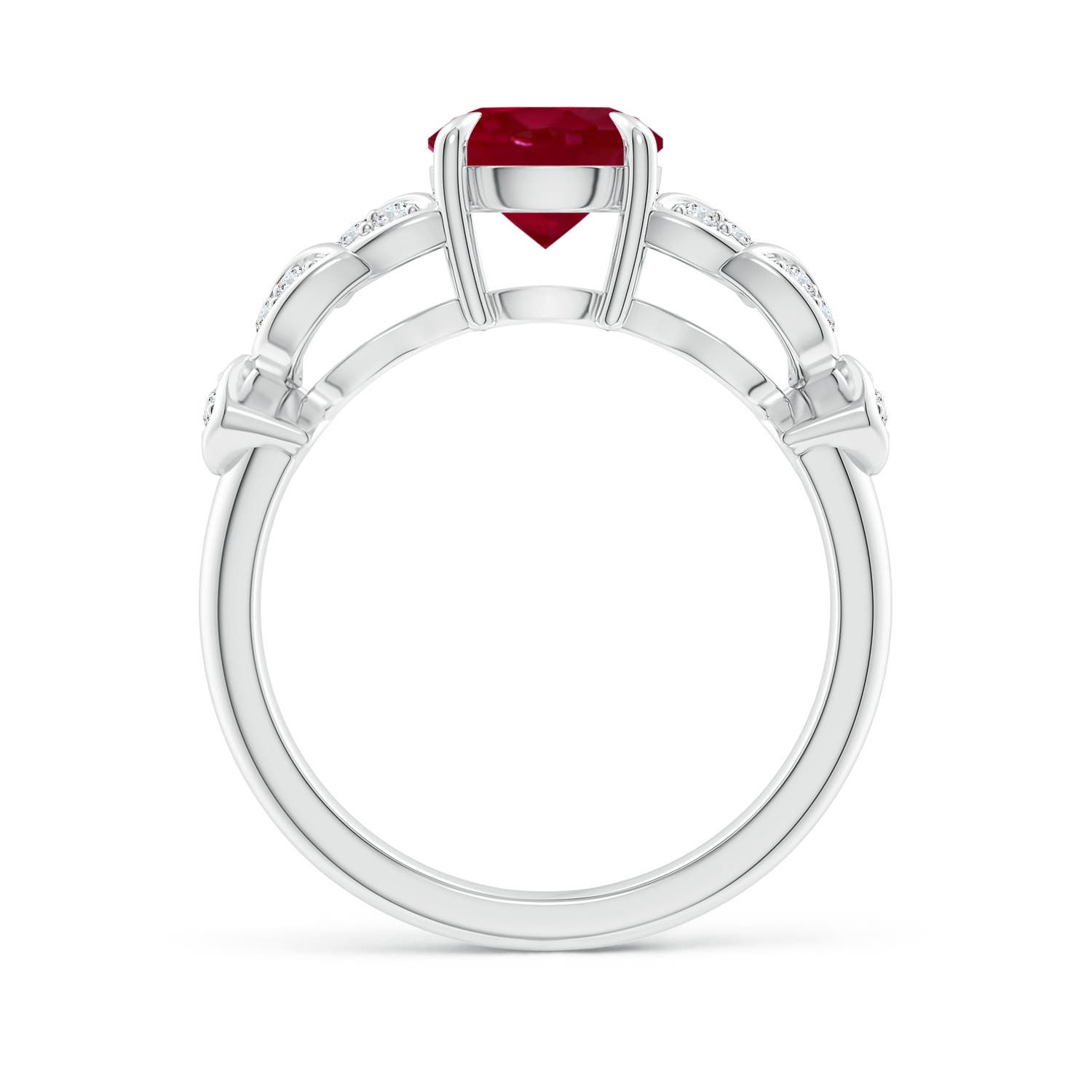 AA - Ruby / 1.62 CT / 14 KT White Gold