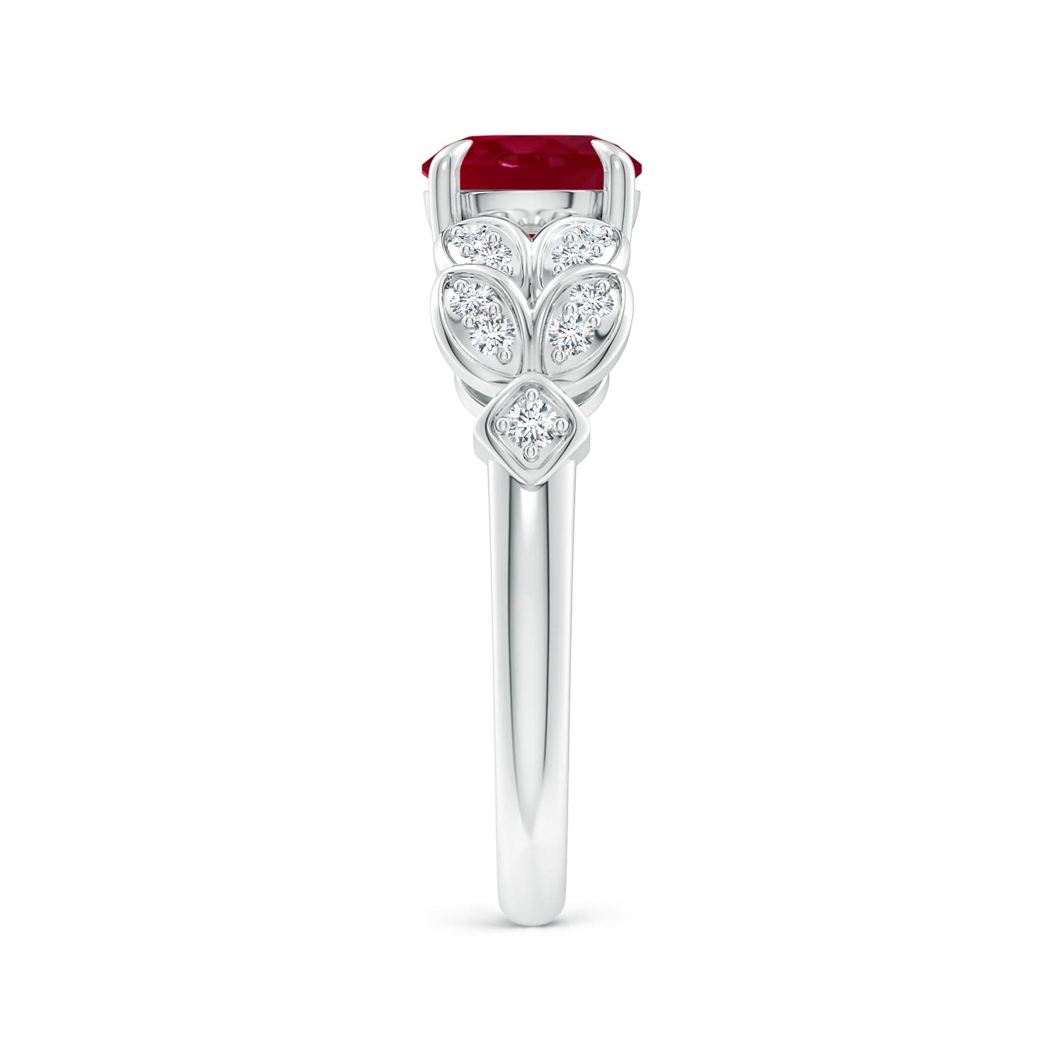 AA - Ruby / 1.62 CT / 14 KT White Gold