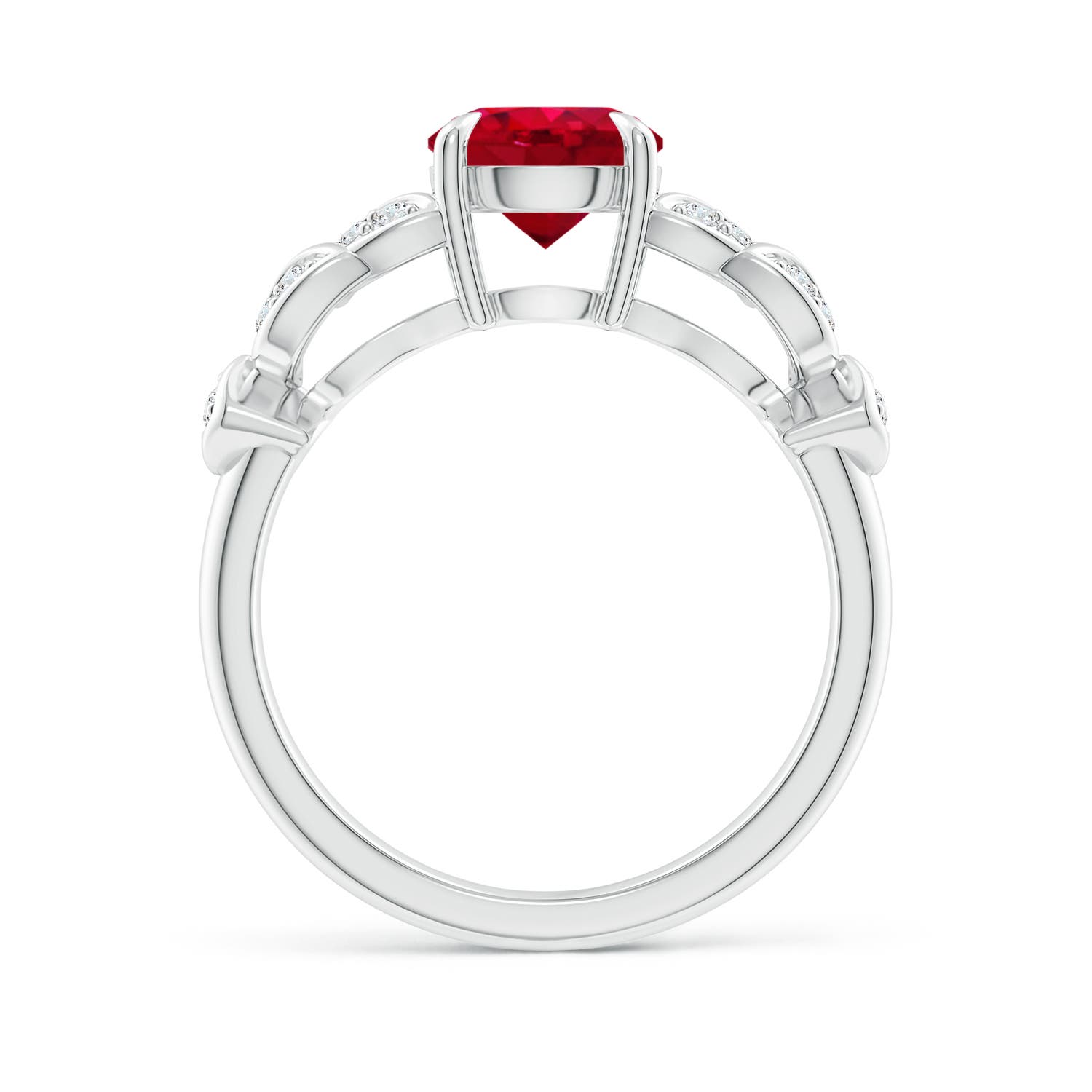 AAA - Ruby / 1.62 CT / 14 KT White Gold