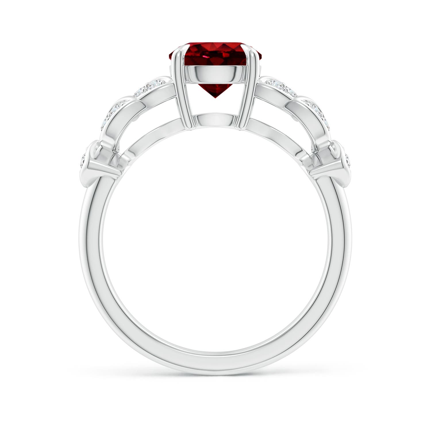 AAAA - Ruby / 1.62 CT / 14 KT White Gold