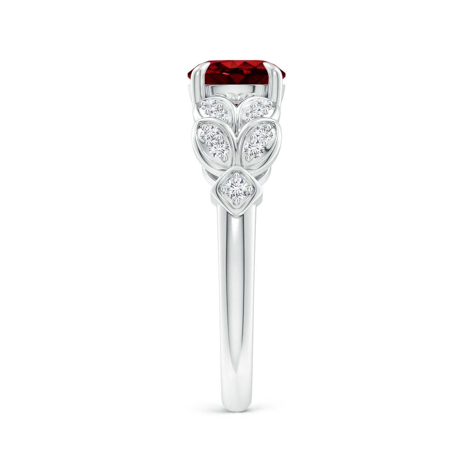 AAAA - Ruby / 1.62 CT / 14 KT White Gold