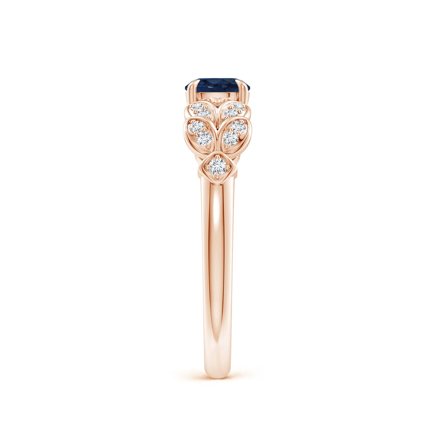 AA - Blue Sapphire / 0.71 CT / 14 KT Rose Gold