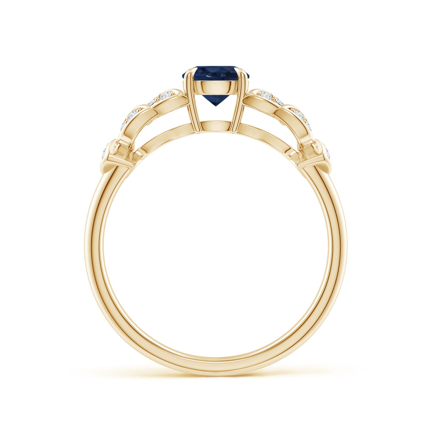 AA - Blue Sapphire / 0.71 CT / 14 KT Yellow Gold