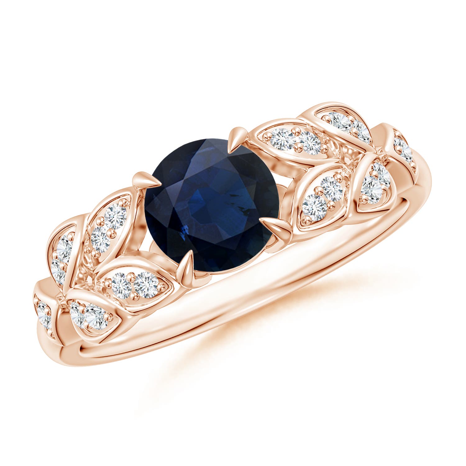 A - Blue Sapphire / 1.17 CT / 14 KT Rose Gold