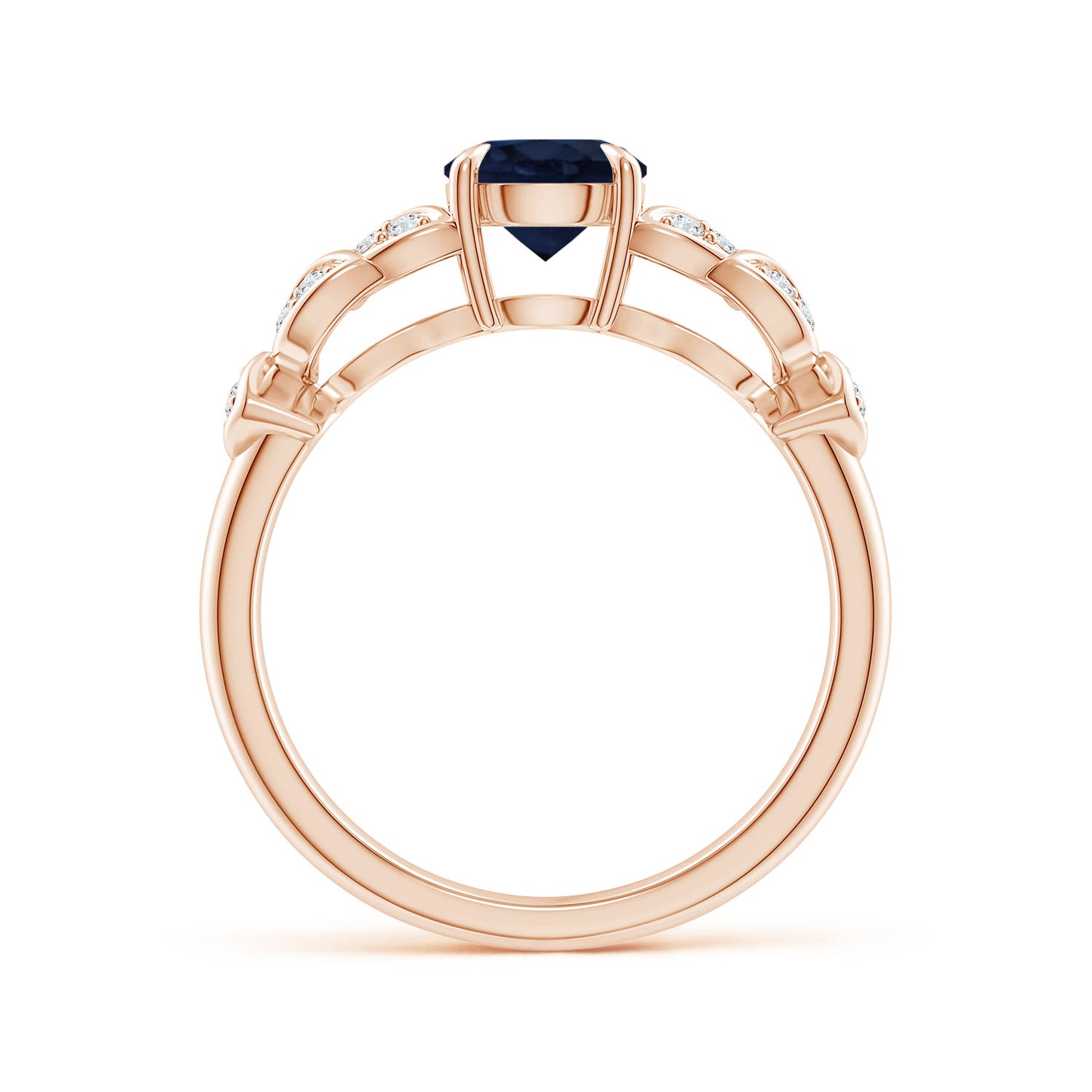 A - Blue Sapphire / 1.17 CT / 14 KT Rose Gold