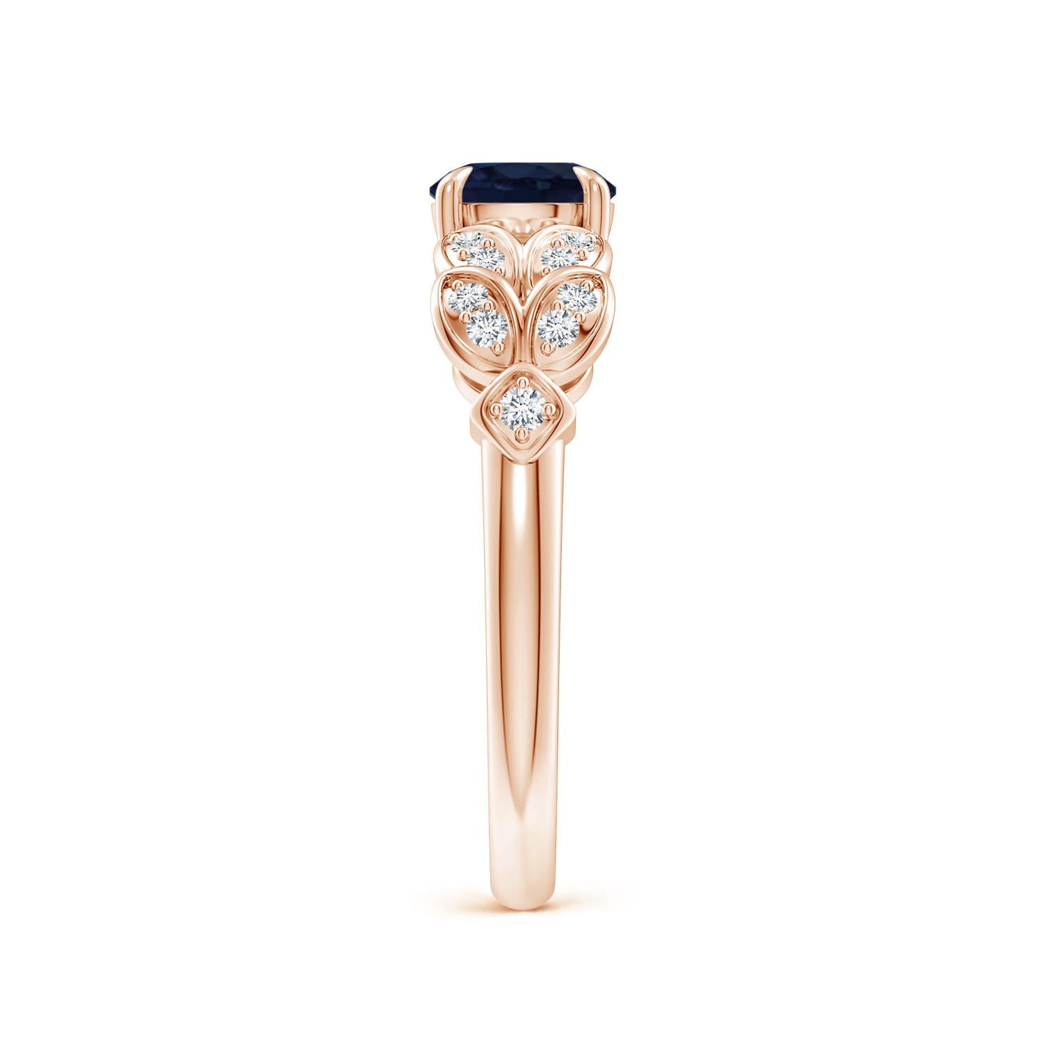 A - Blue Sapphire / 1.17 CT / 14 KT Rose Gold