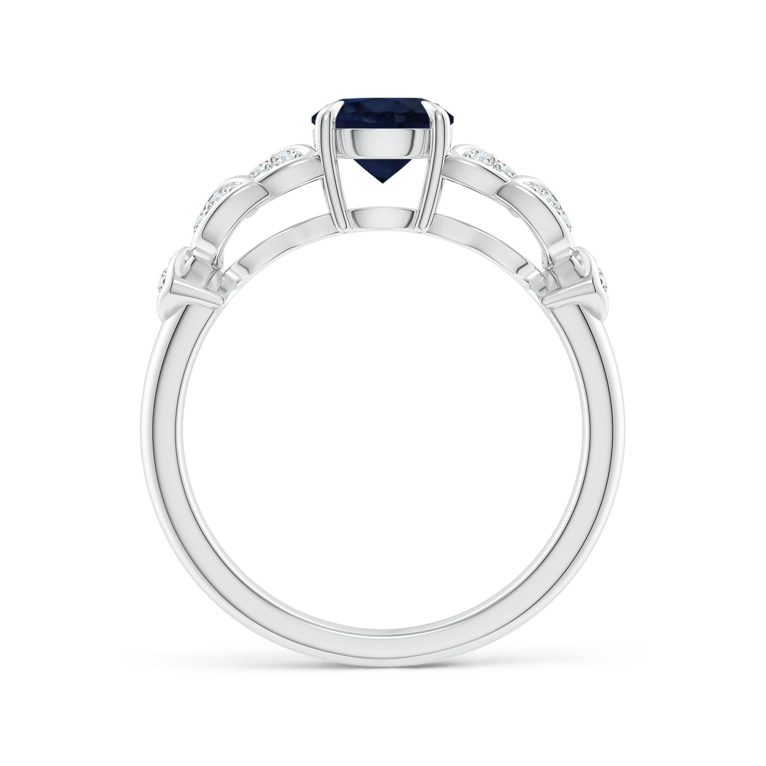 A - Blue Sapphire / 1.17 CT / 14 KT White Gold