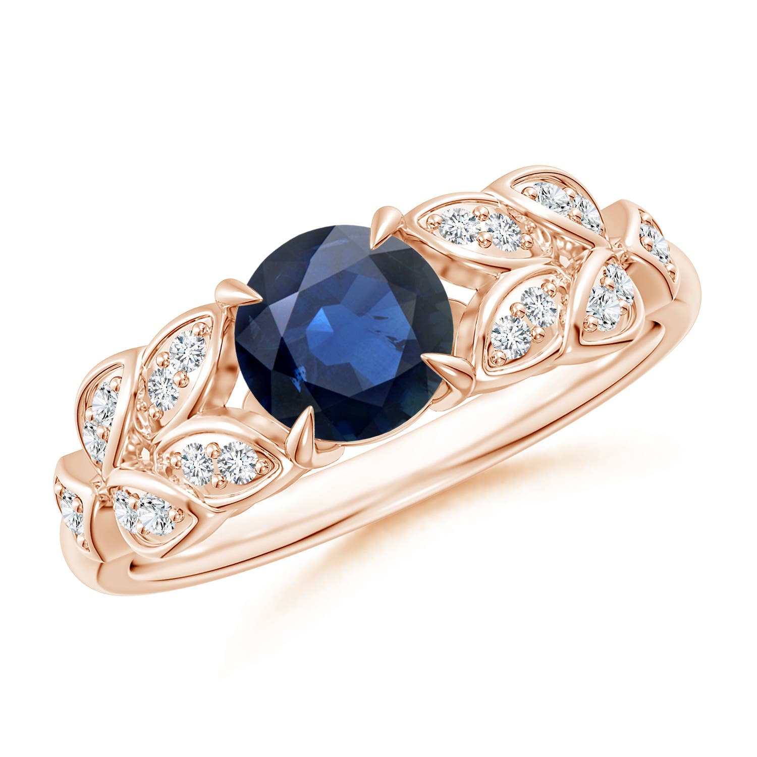 AA - Blue Sapphire / 1.17 CT / 14 KT Rose Gold