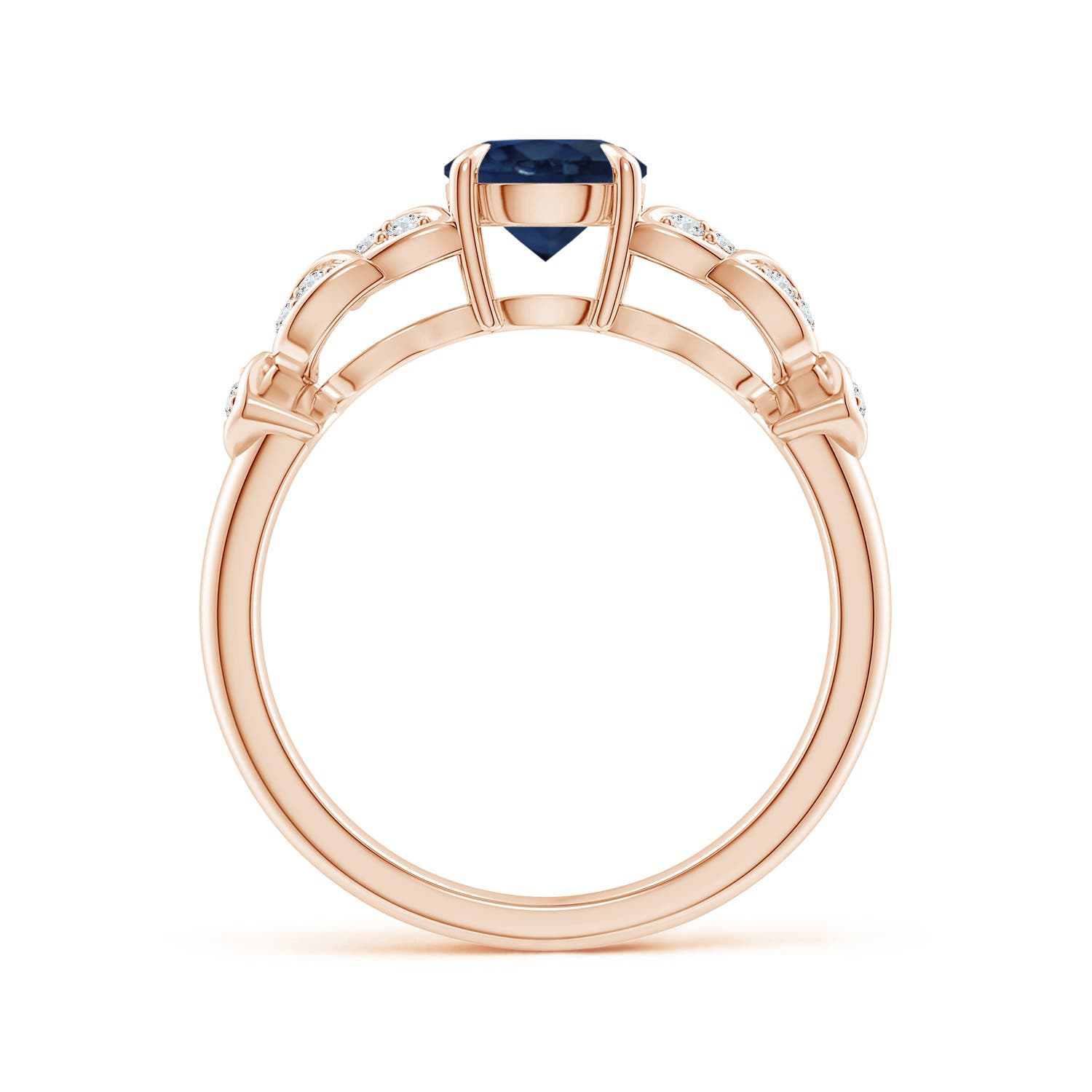 AA - Blue Sapphire / 1.17 CT / 14 KT Rose Gold