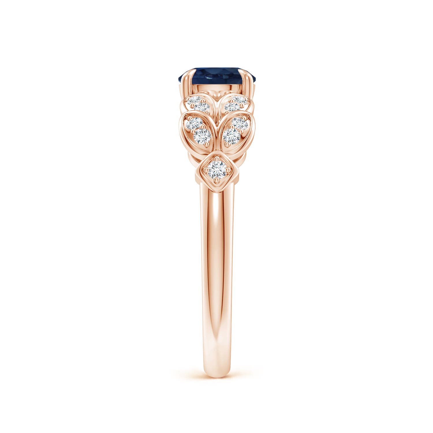 AA - Blue Sapphire / 1.17 CT / 14 KT Rose Gold