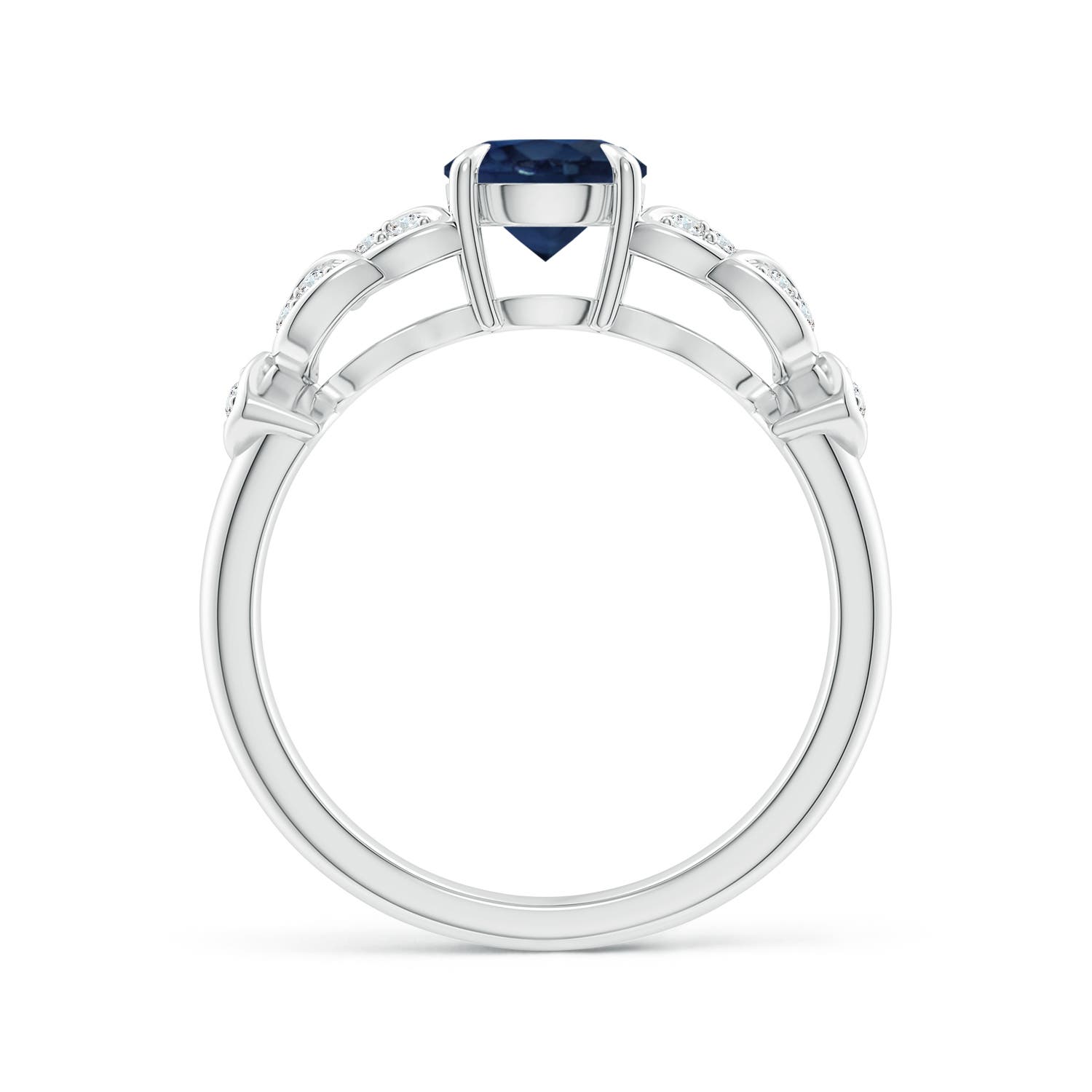 AA - Blue Sapphire / 1.17 CT / 14 KT White Gold