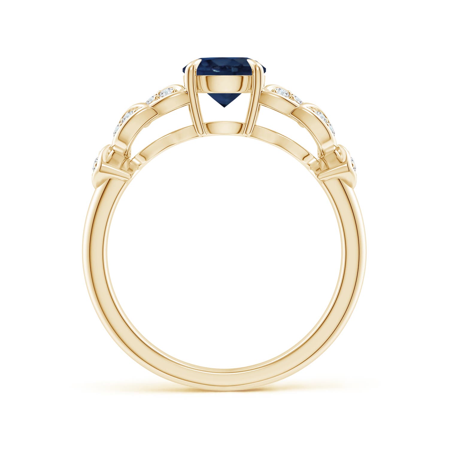 AA - Blue Sapphire / 1.17 CT / 14 KT Yellow Gold