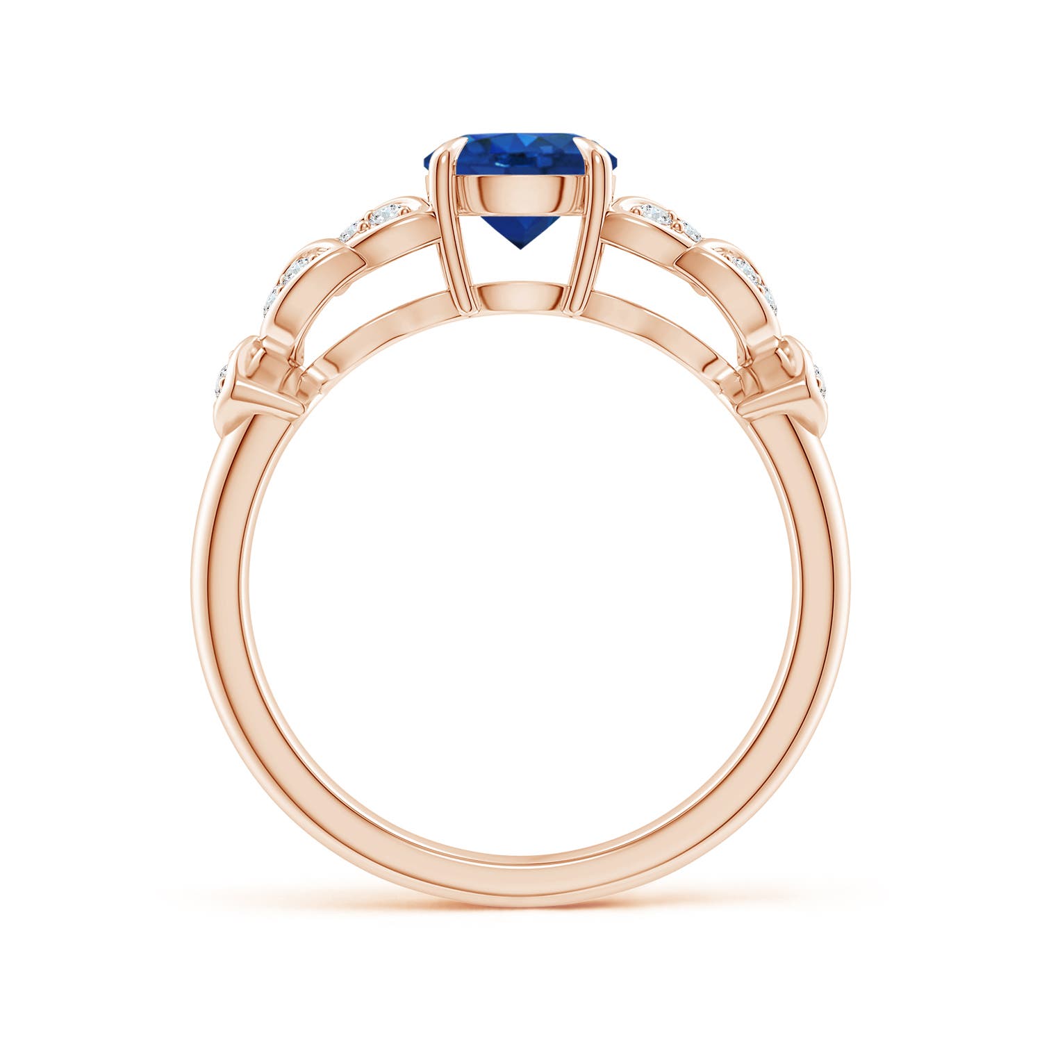 AAA - Blue Sapphire / 1.17 CT / 14 KT Rose Gold